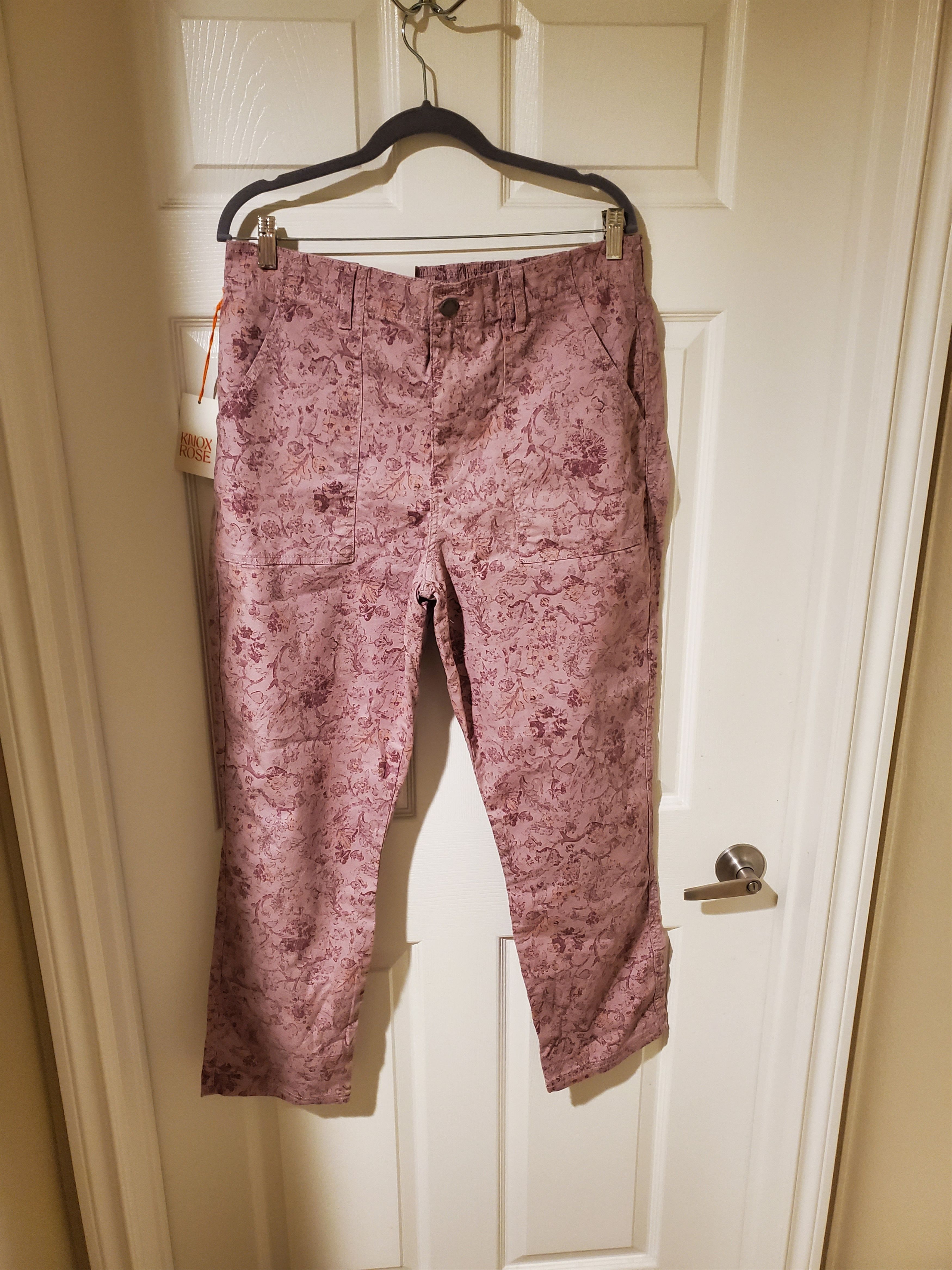 Other *NWT* Knox Rose Floral Twill Pants in Rose Ash (size L) Size 25" / US 0 / IT 36 - 1 Thumbnail