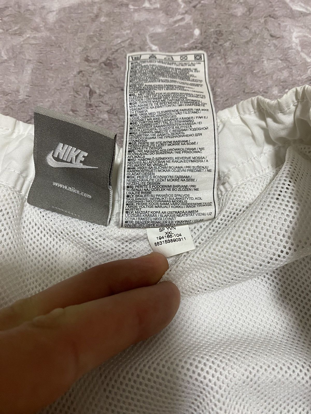 Nike × Vintage Vintage Y2K Nike Mini Swoosh Drill Baggy Oversized Shorts Size US 34 / EU 50 - 10 Thumbnail