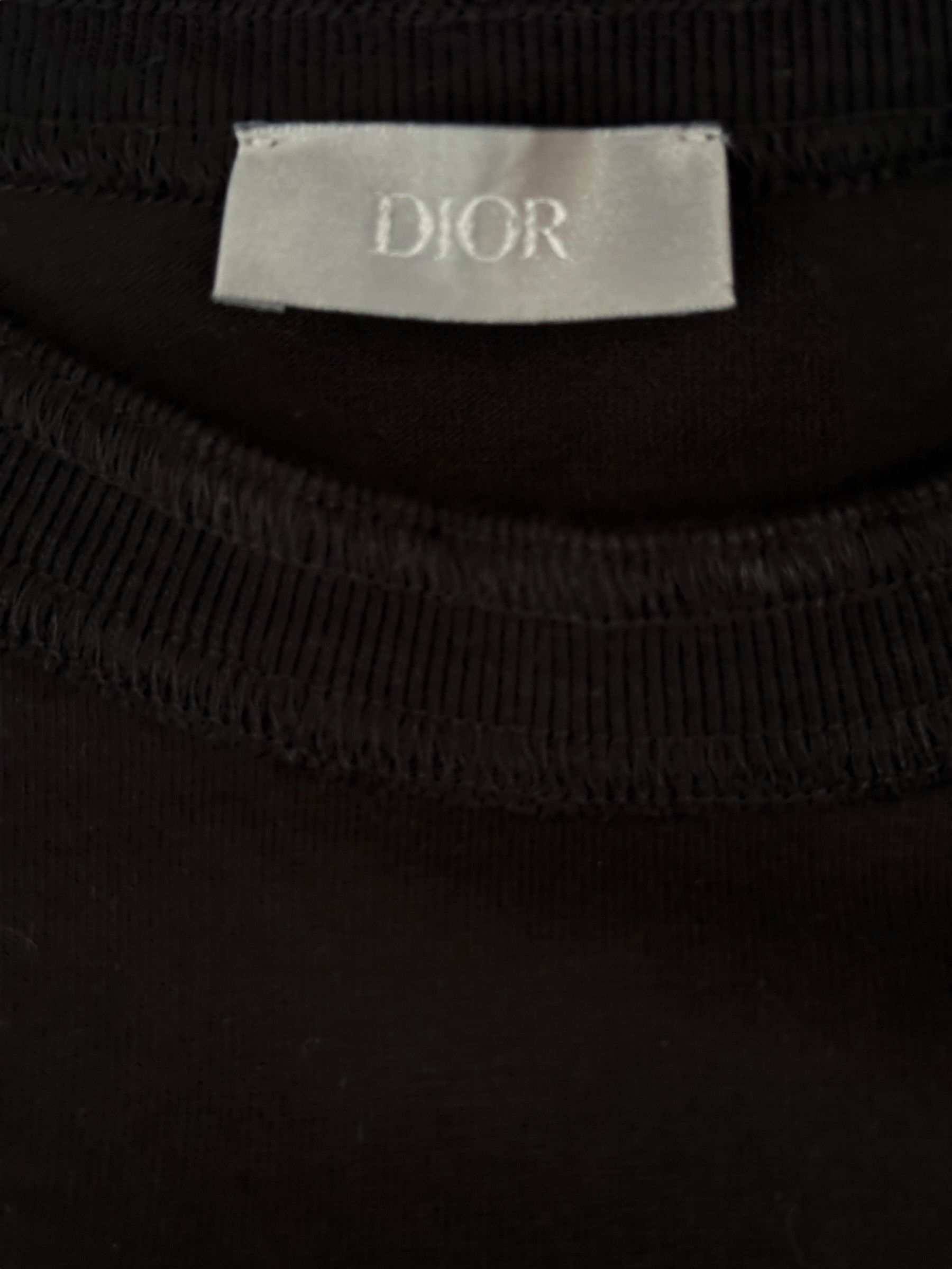 Dior Dior Sacai Black Cotton & Nylon Embroidered Patch T-Shirt Size US M / EU 48-50 / 2 - 3 Thumbnail