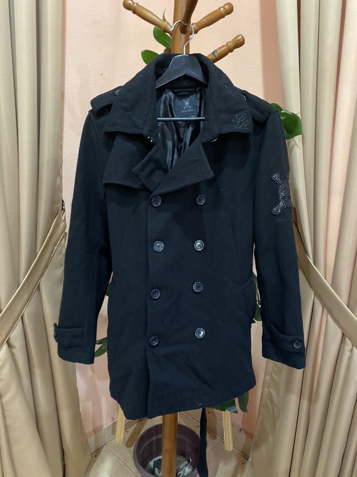 Roen Rare Roen Black Wool Peacoat Designer Japan Brand Size L / US 10 / IT 46 - 3 Thumbnail
