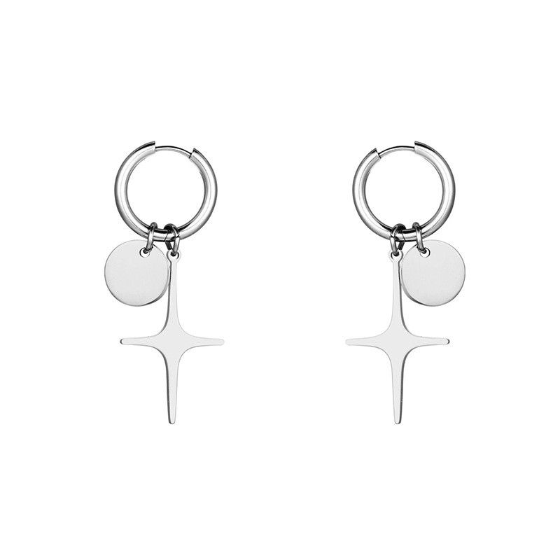 Jewelry × Sterling Silver Modern Earrings One Pairs Chrome Jewelry Size ONE SIZE - 5 Thumbnail