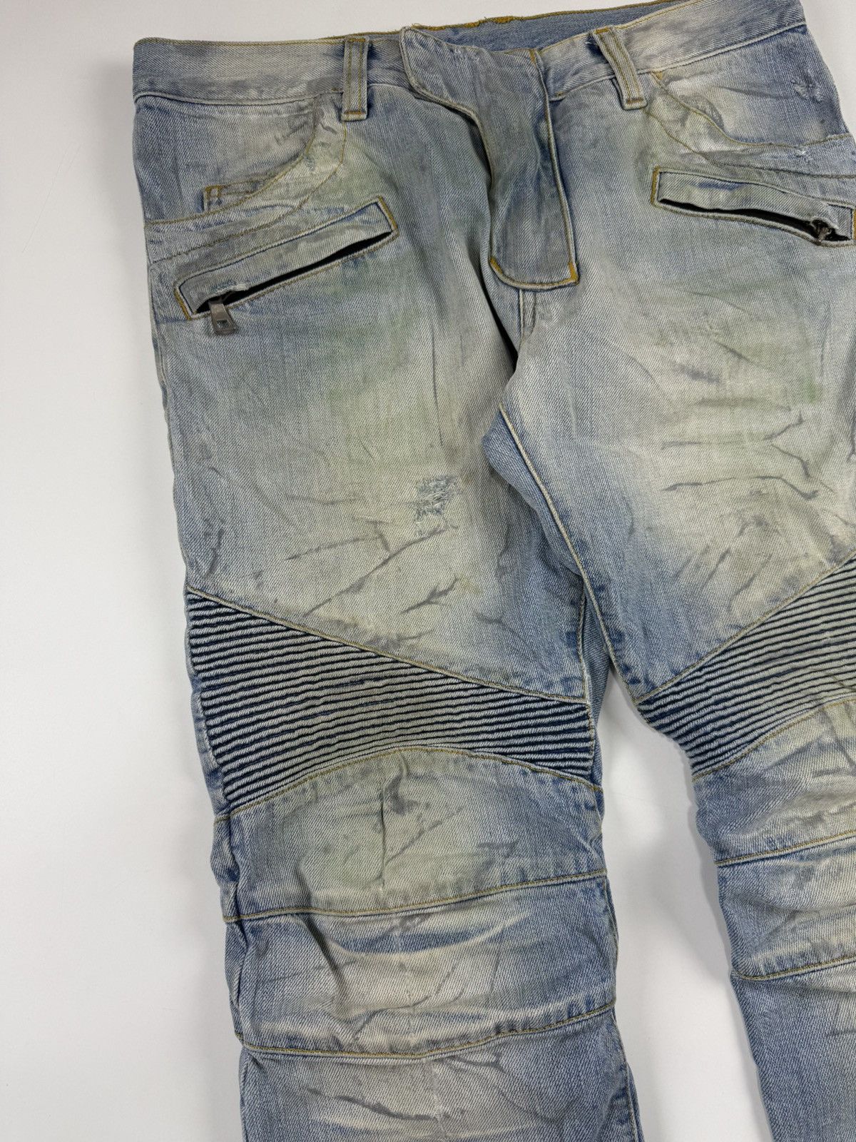 Balmain Balmain x Christophe Decarnin S/S’11 Biker Denim Size US 31 - 4 Thumbnail