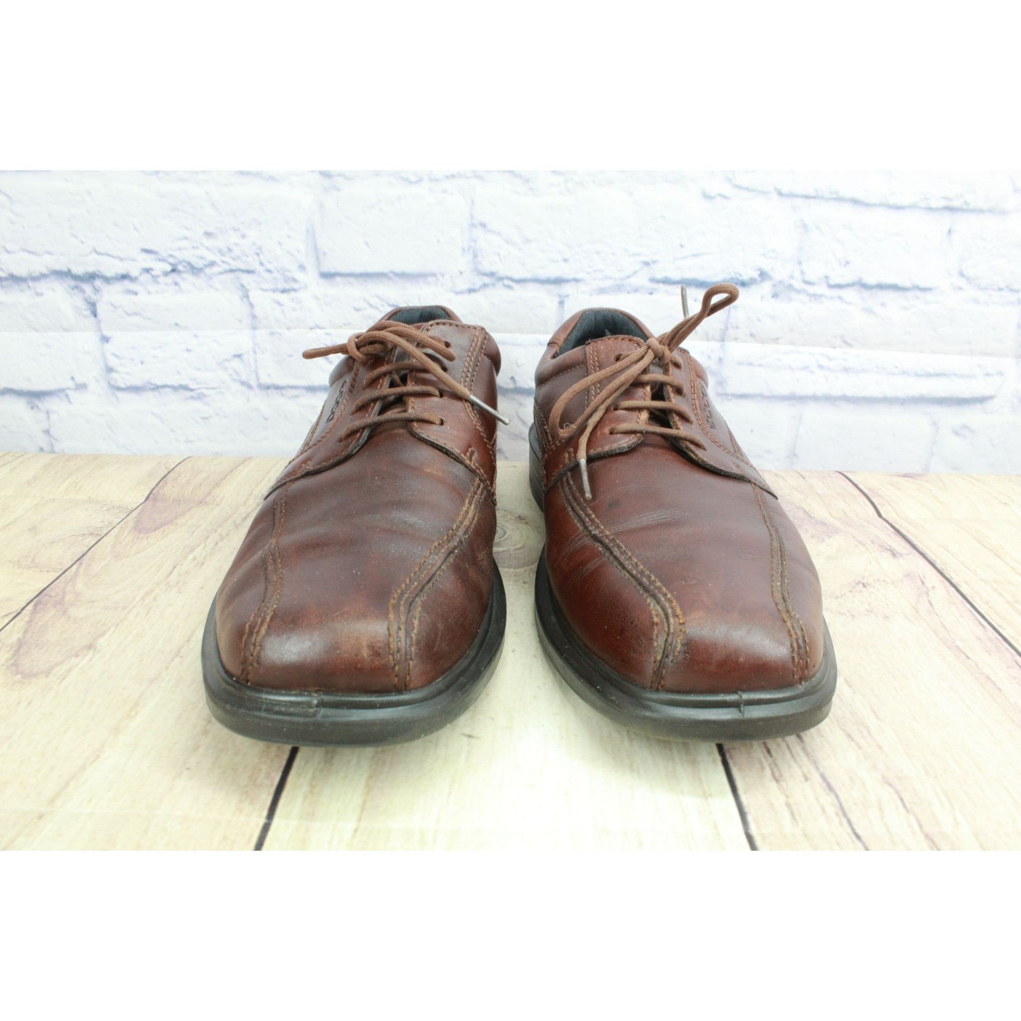 Ecco × Leather Ecco Helsinki Men's Leather Bike Toe Comfort Dress Shoes Size US 9 / EU 42 - 4 Thumbnail