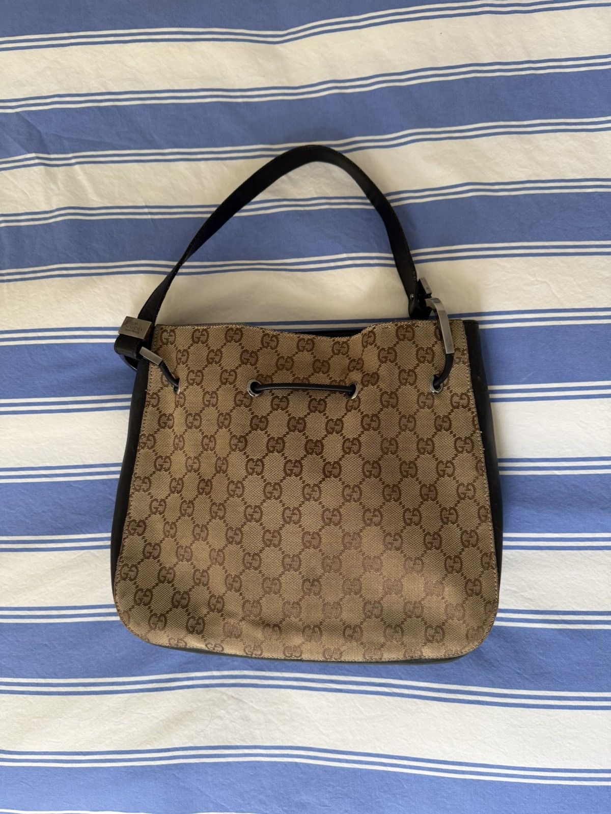 Gucci tom ford gucci monogram drawstring shoulder bag Size ONE SIZE - 1 Thumbnail