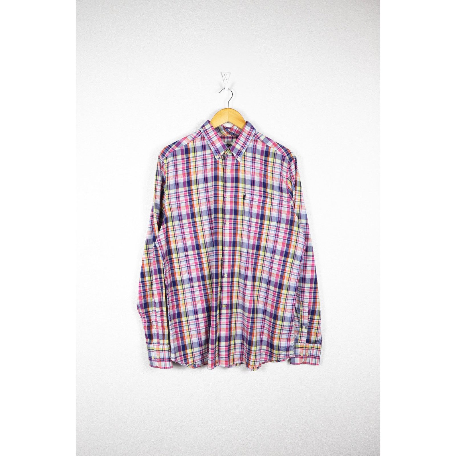 Barbour Barbour Douglas Tailored Fit Pink Plaid Oxford Shirt Size US L / EU 52-54 / 3 - 1 Thumbnail