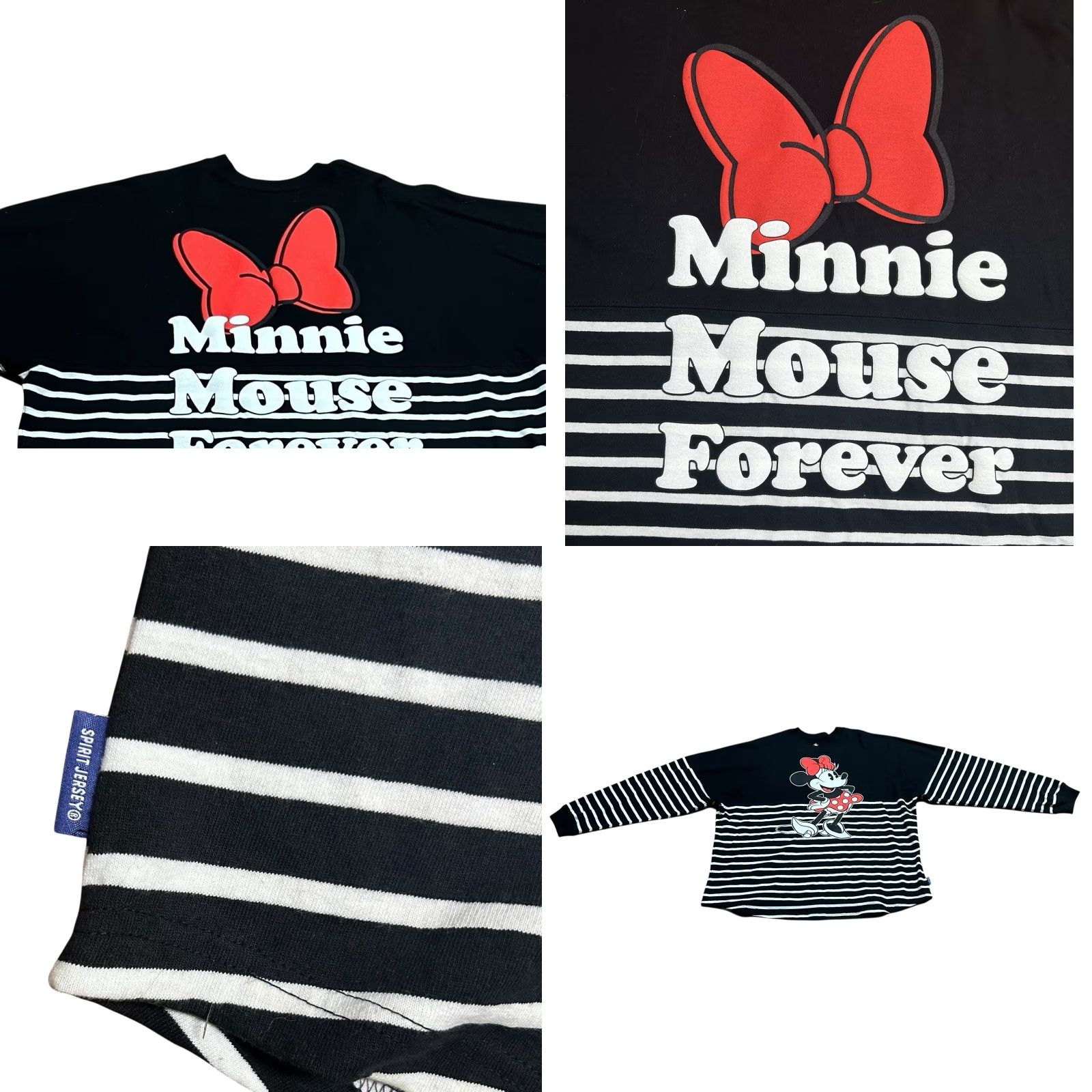 Disney Disney Spirit Jersey Minnie Mouse Forever T Shirt 2XL Long Sleeve Black Ladies Mens Unisex Adults Minnie Mouse Graphic Print Crew Neck Cotton Jersey Size US XXL / EU 58 / 5 - 10 Thumbnail