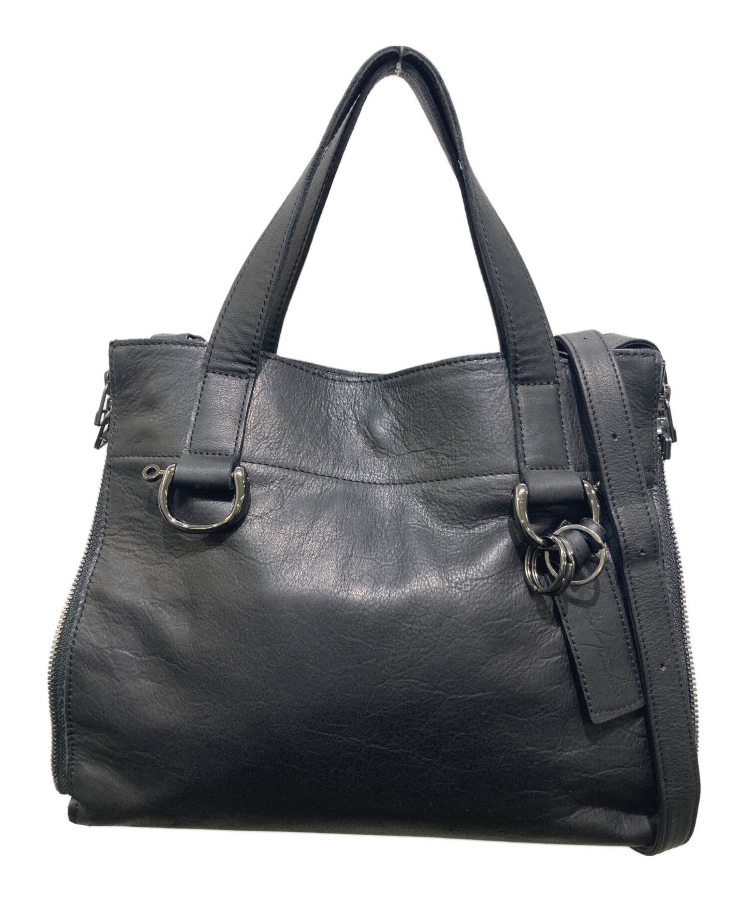 Yohji Yamamoto discord Yohji Yamamoto cow leather zipper handbag Size ONE SIZE - 1 Thumbnail