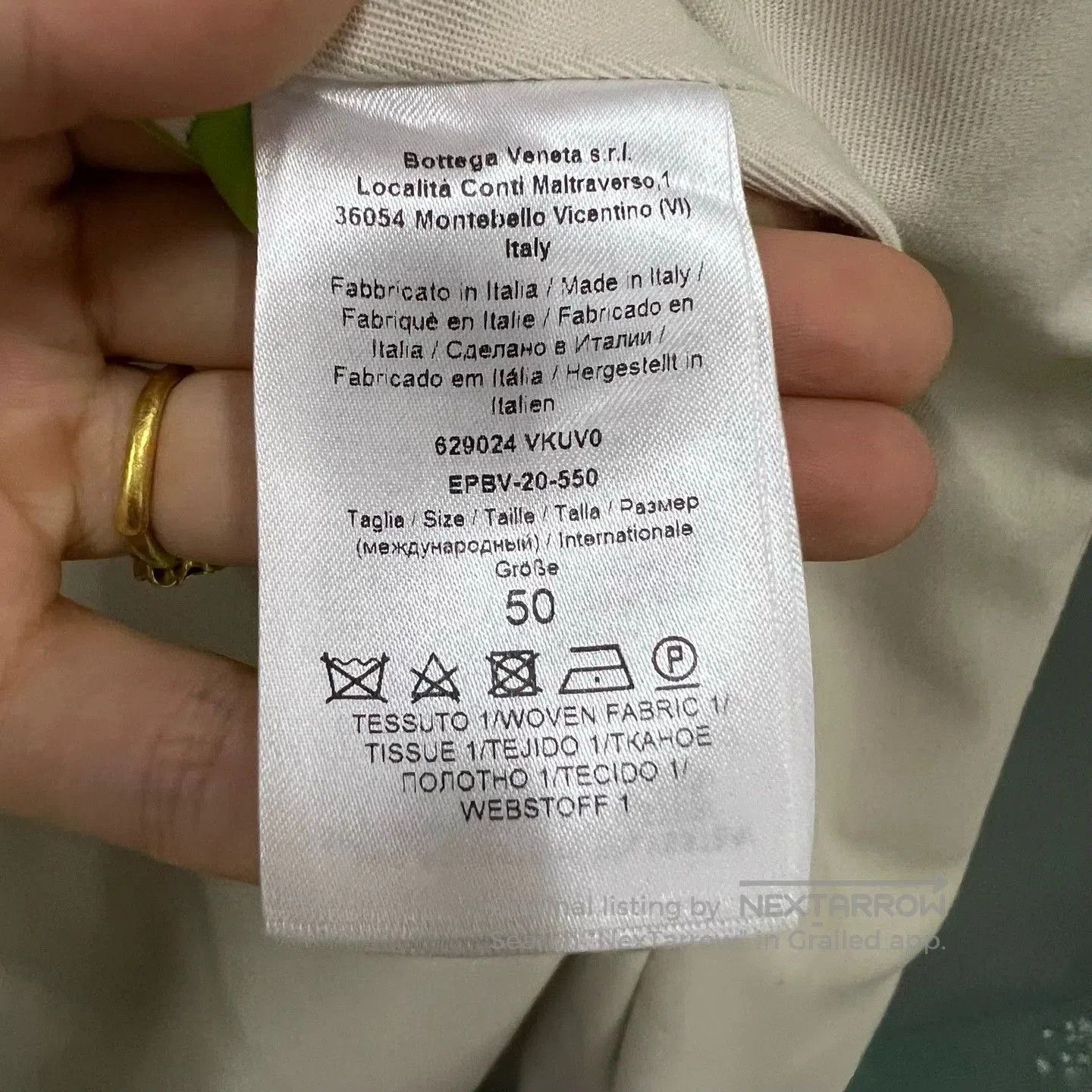 Bottega Veneta Bottega Veneta Beige Logo Belted Trench Coat. Size L / US 10 / IT 46 - 4 Thumbnail