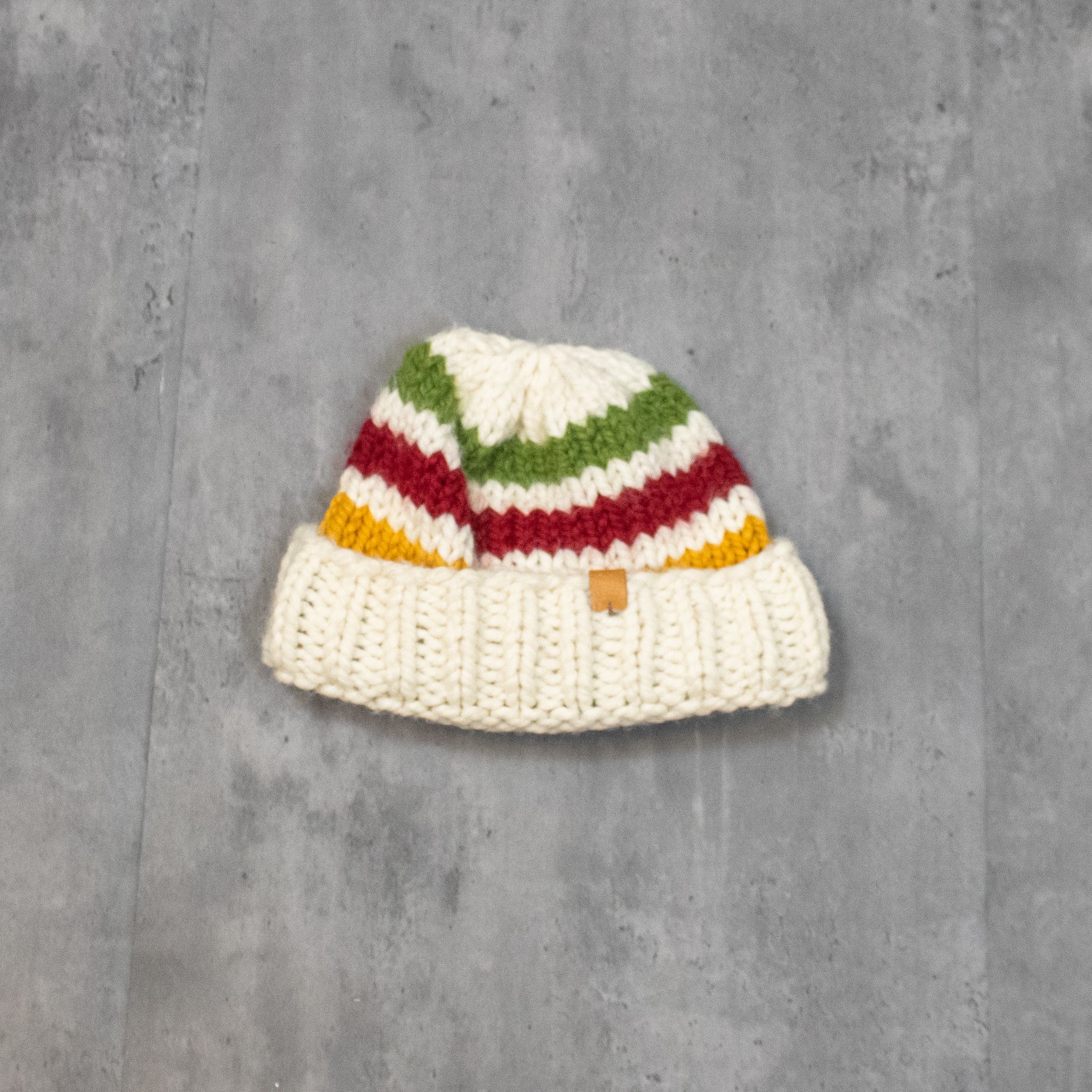 Handmade Vintage VTG Handmade Hudson Bay Cream Folder Touqe Beenie Size ONE SIZE - 1 Thumbnail