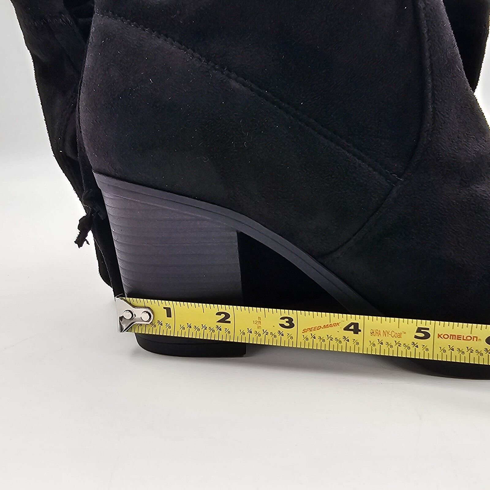 Fashion Nova Fashion Nova Molly Heeled Thigh High Boots Shoes Side Zip Bl Size US 10 / IT 40 - 13 Thumbnail