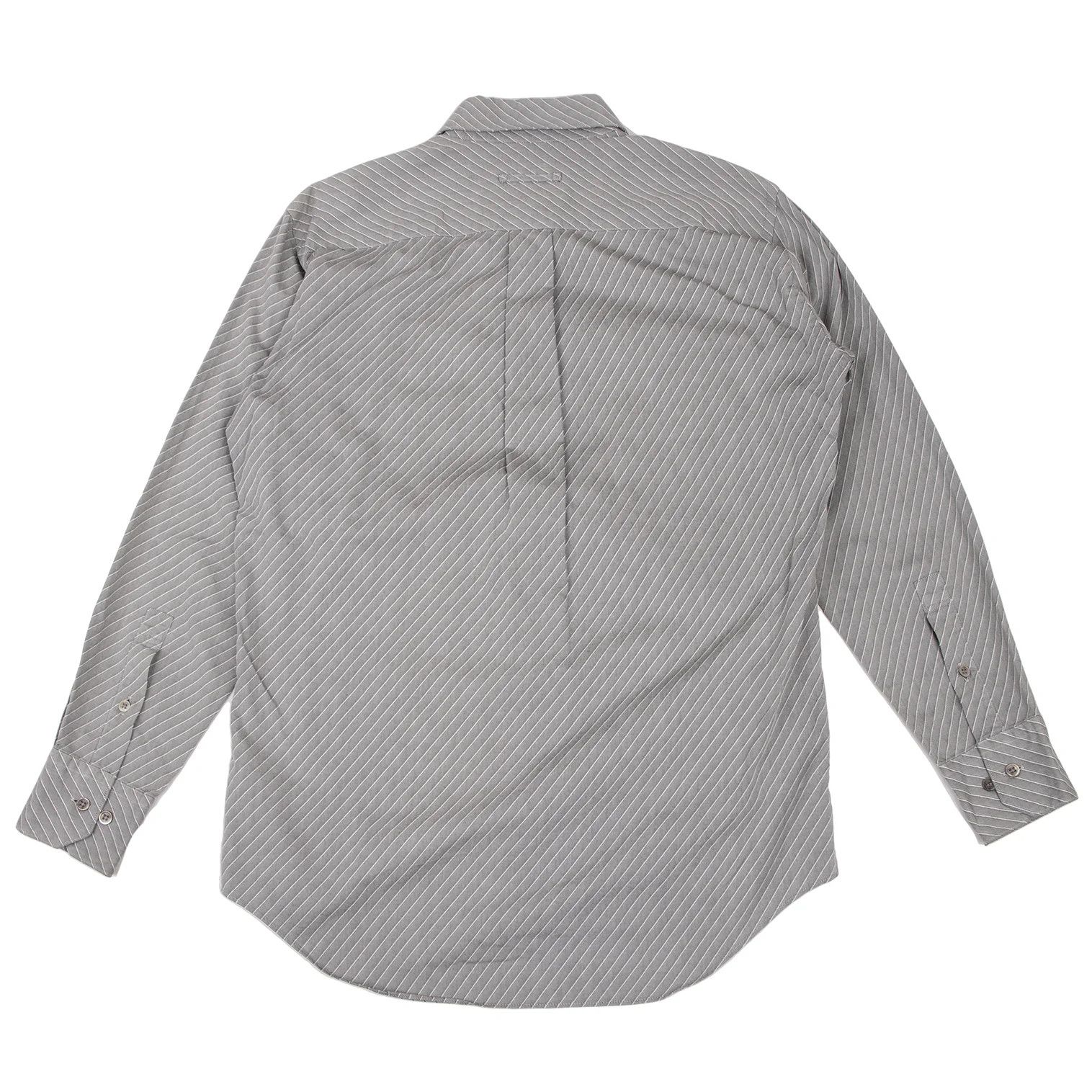Jean Paul Gaultier Cotton Diagonal Stripe Dress Shirt in Grey and White, Size Size US M / EU 48-50 / 2 - 12 Thumbnail