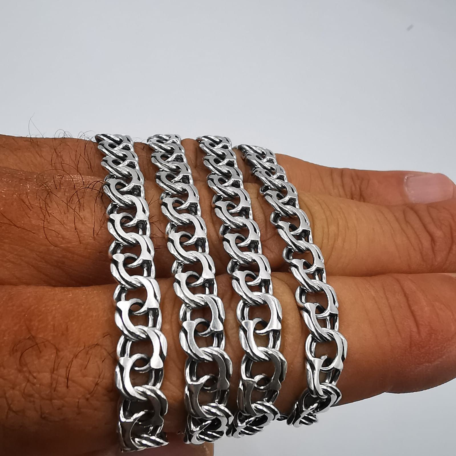 Sterling Silver Vintage Jewelry Chain, 925 Sterling Silver, Signed 31,67g Size ONE SIZE - 3 Thumbnail