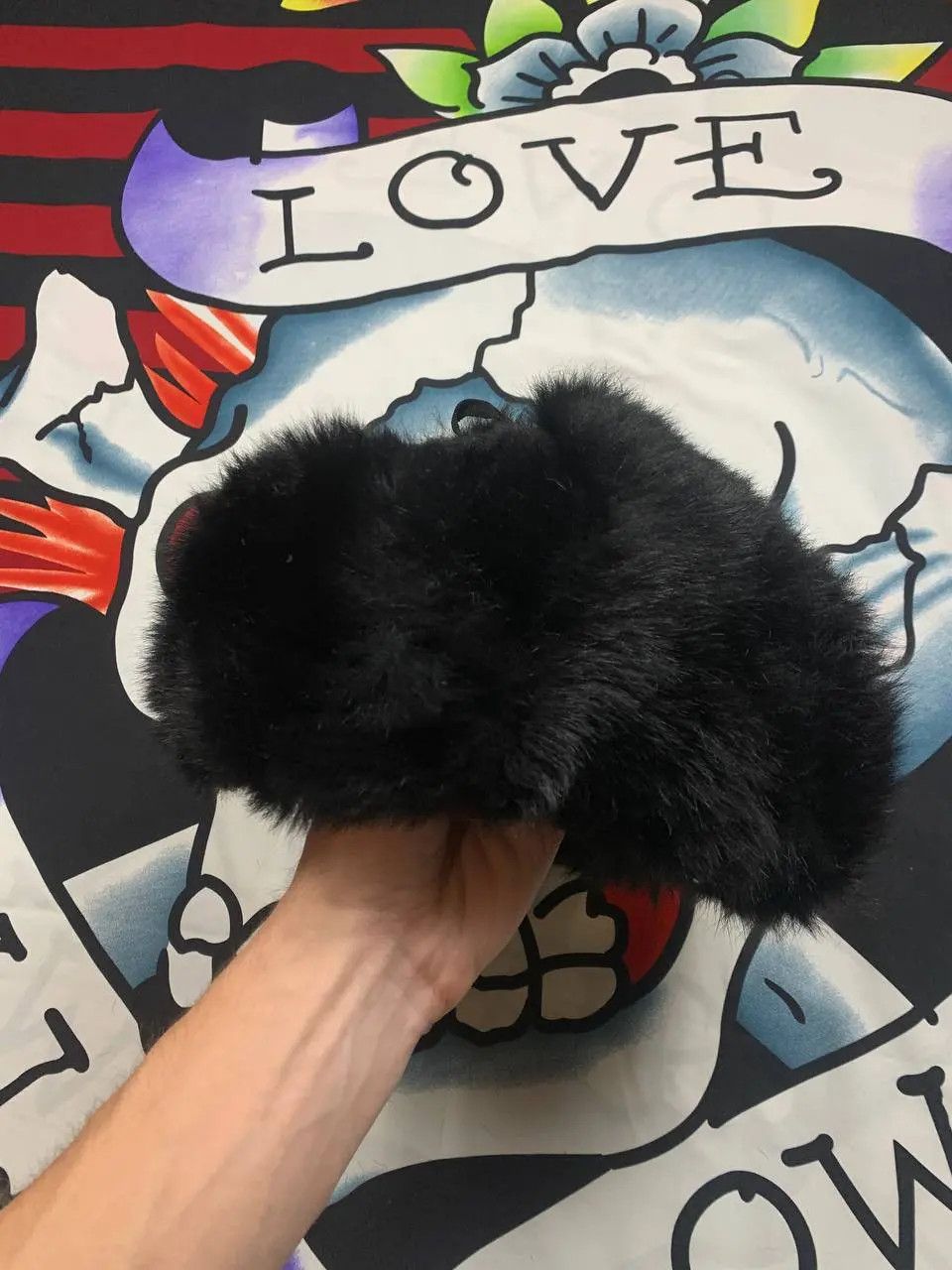Other Vintage Soviet USSR ushanka fur warm hat in black Size ONE SIZE - 3 Thumbnail