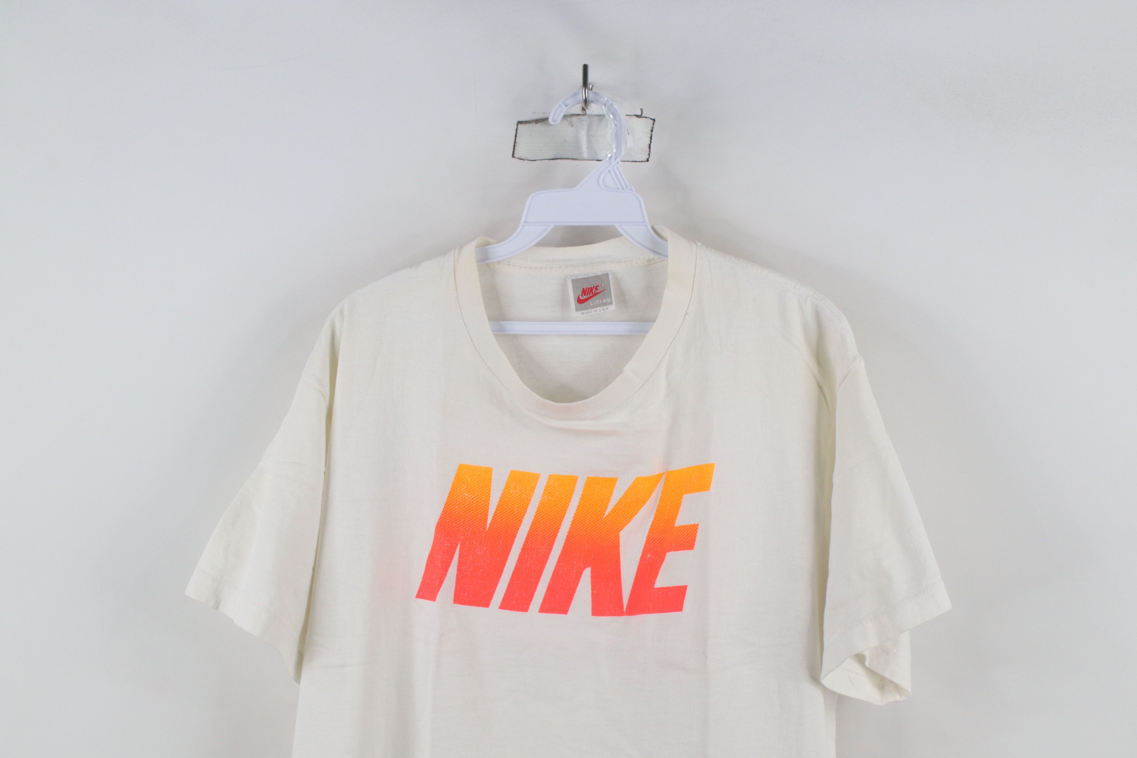 Nike × Vintage Vintage 90s Nike Spell Block Letter Short Sleeve T-Shirt USA Size US L / EU 52-54 / 3 - 2 Thumbnail
