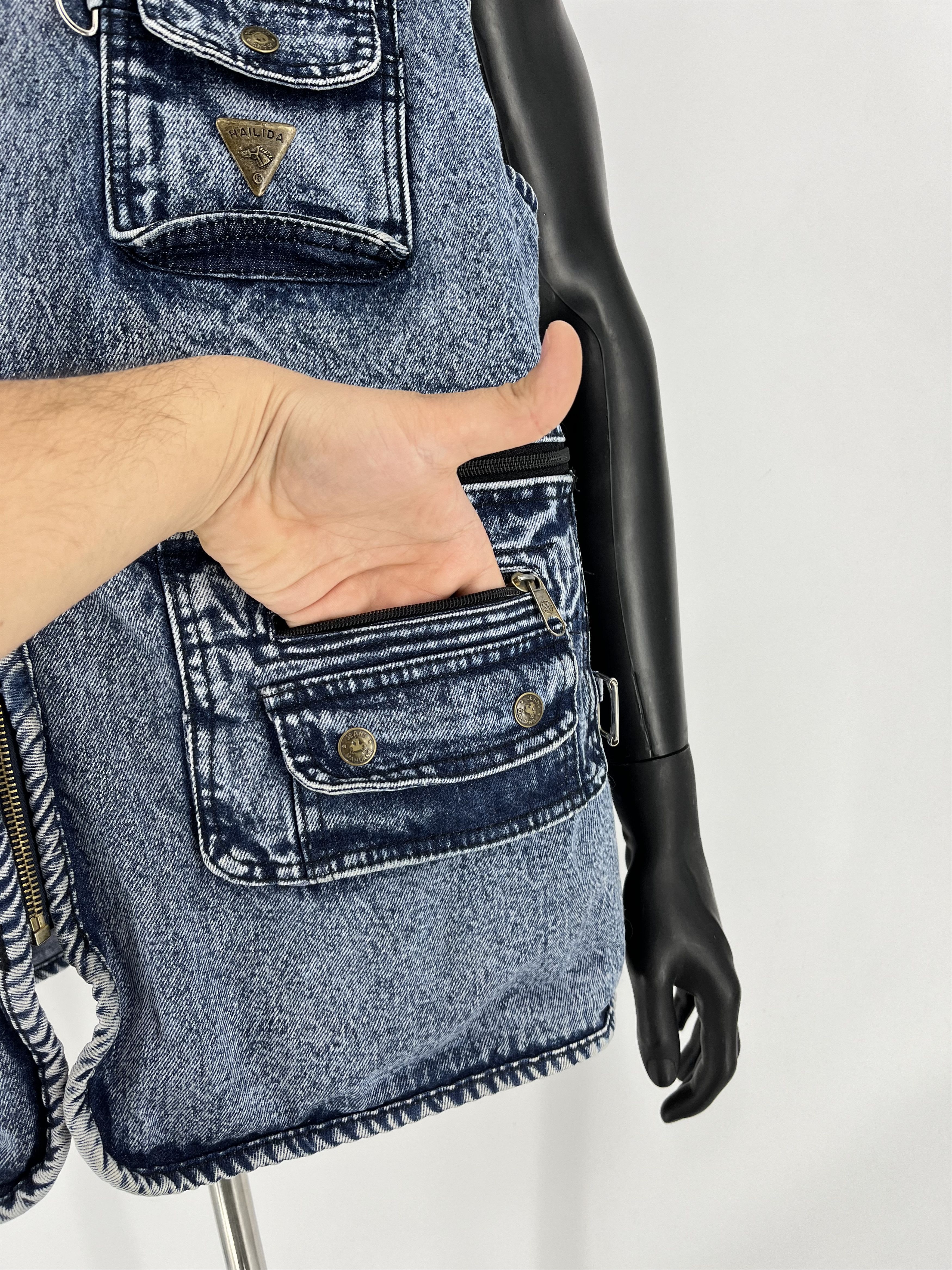Other Marlboro Classics Vintage Washed Multi-Pocket Denim Vest Size US M / EU 48-50 / 2 - 9 Thumbnail