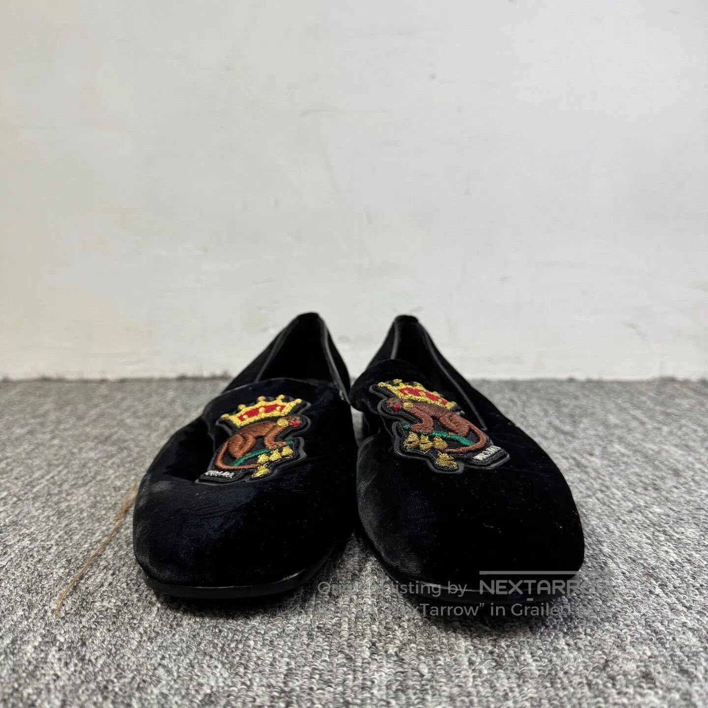 Prada Prada Embroidered crown, velvet loafers| Size US 6.5 / EU 39-40 - 2 Thumbnail