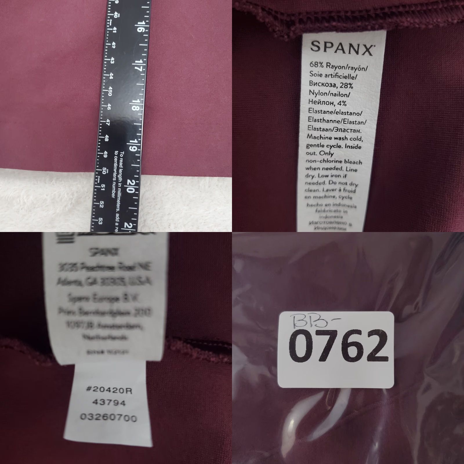 Spanx Spanx The Perfect Funnel Top Women S Chianti Red Short Sleeve Stretch Back Zip Size S / US 4 / IT 40 - 8 Thumbnail