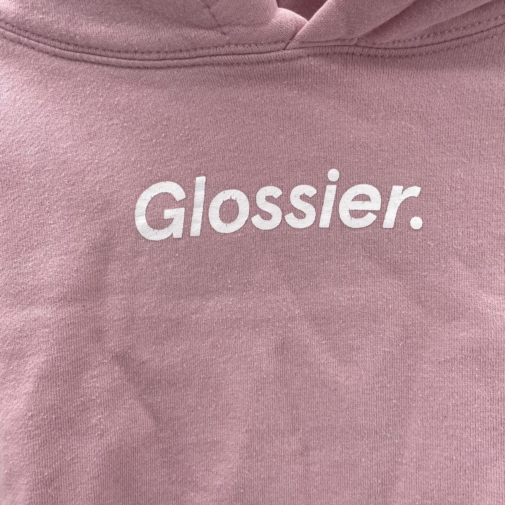 Vintage Glossier Hoodie Women Small Pink Streetwear Athleisure Minimalist Ballet Sweater Size S / US 4 / IT 40 - 2 Thumbnail
