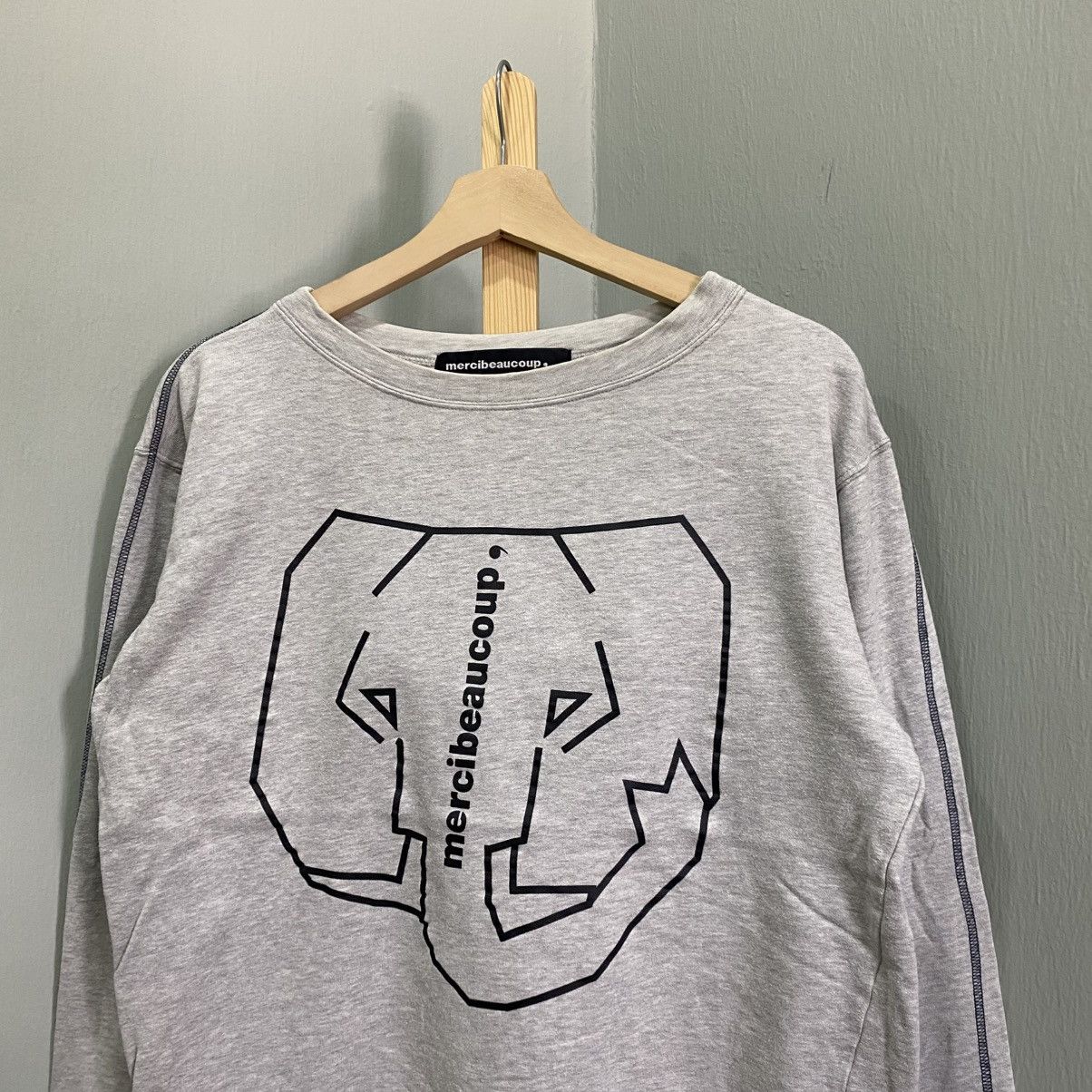 Issey Miyake Mercibeaucoup by Issey Miyake Big Logo Elephant Sweatshirt Size M / US 6-8 / IT 42-44 - 3 Thumbnail