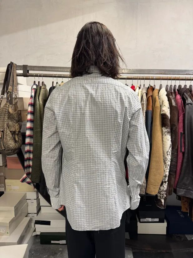 Designer × Prada × Vintage SS2011 Prada Grey Checkered Shirt Size US M / EU 48-50 / 2 - 3 Thumbnail