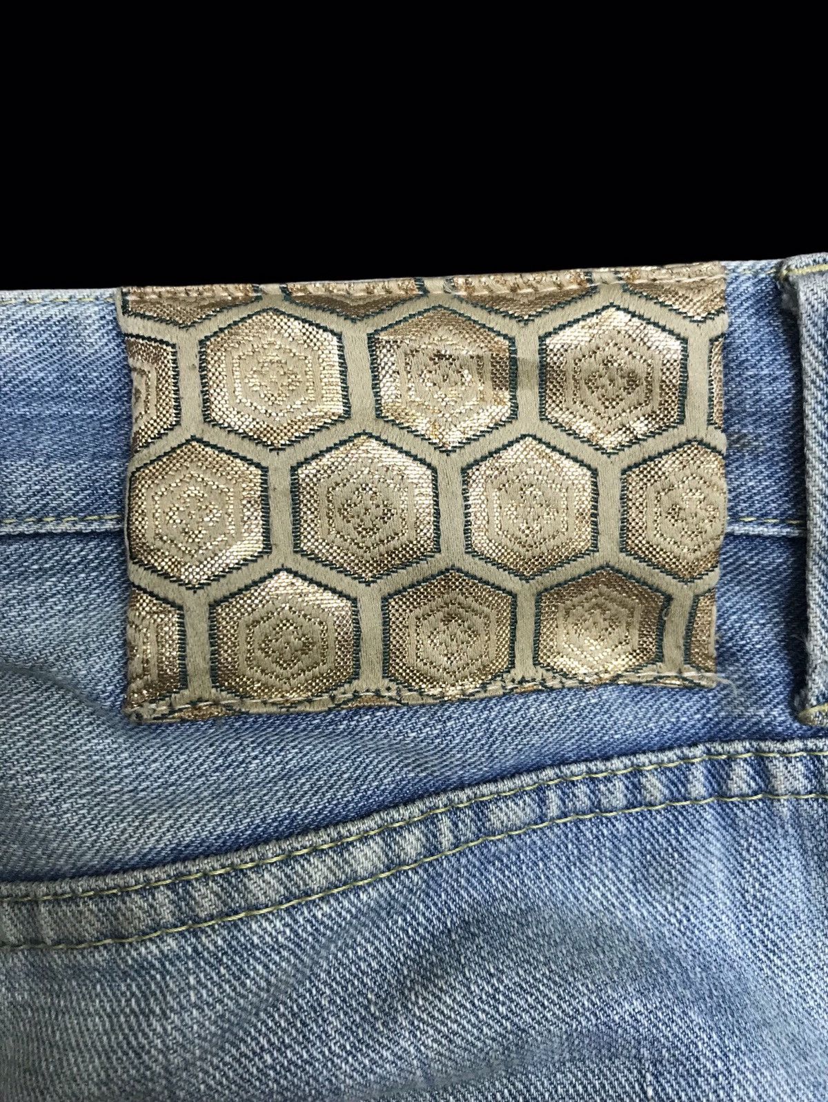 Designer 💥ARCHIVAL💥VERY RARE GEMSTONE TWO TONES BUSH DENIM F386 Size US 31 - 17 Thumbnail