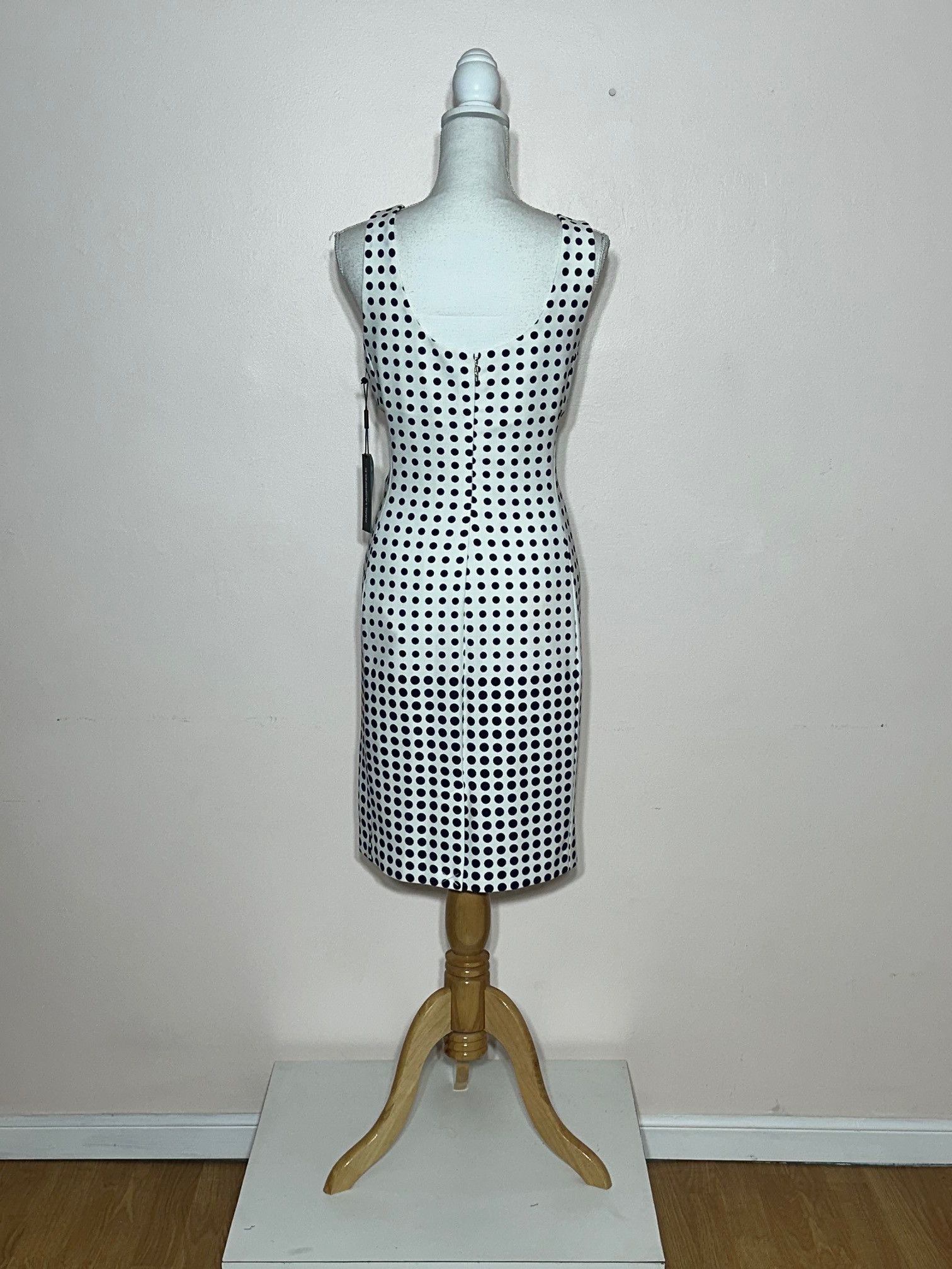 Karl Lagerfeld Karl Lagerfeld Polka Dot Crepe Cocktail Dress Size 12 Size XL / US 12-14 / IT 48-50 - 4 Thumbnail