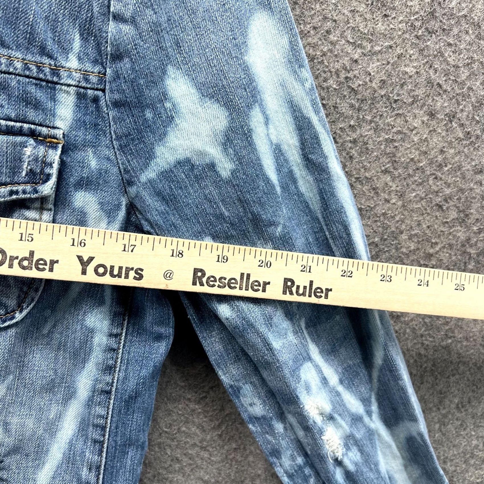 J.Crew VINTAGE J.CREW Denim Jacket Women Medium Blue Distressed Casual Jean Indigo Jacket Women M Blue Denim Vintage Jacket Mens Womens Size 32" / US 10 / IT 46 - 5 Thumbnail
