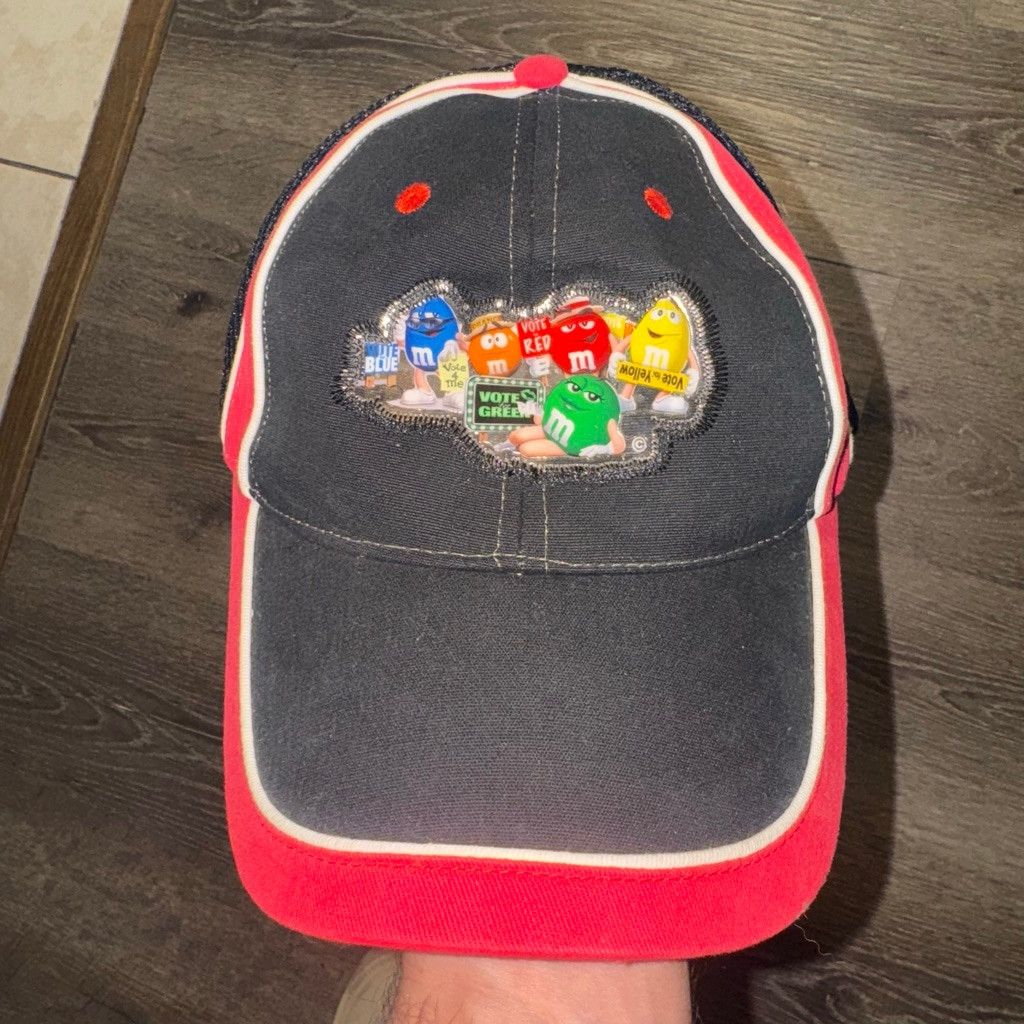 The Unbranded Brand M&M's Racing Black Red Mesh Back Hat One Size Size ONE SIZE - 1 Thumbnail