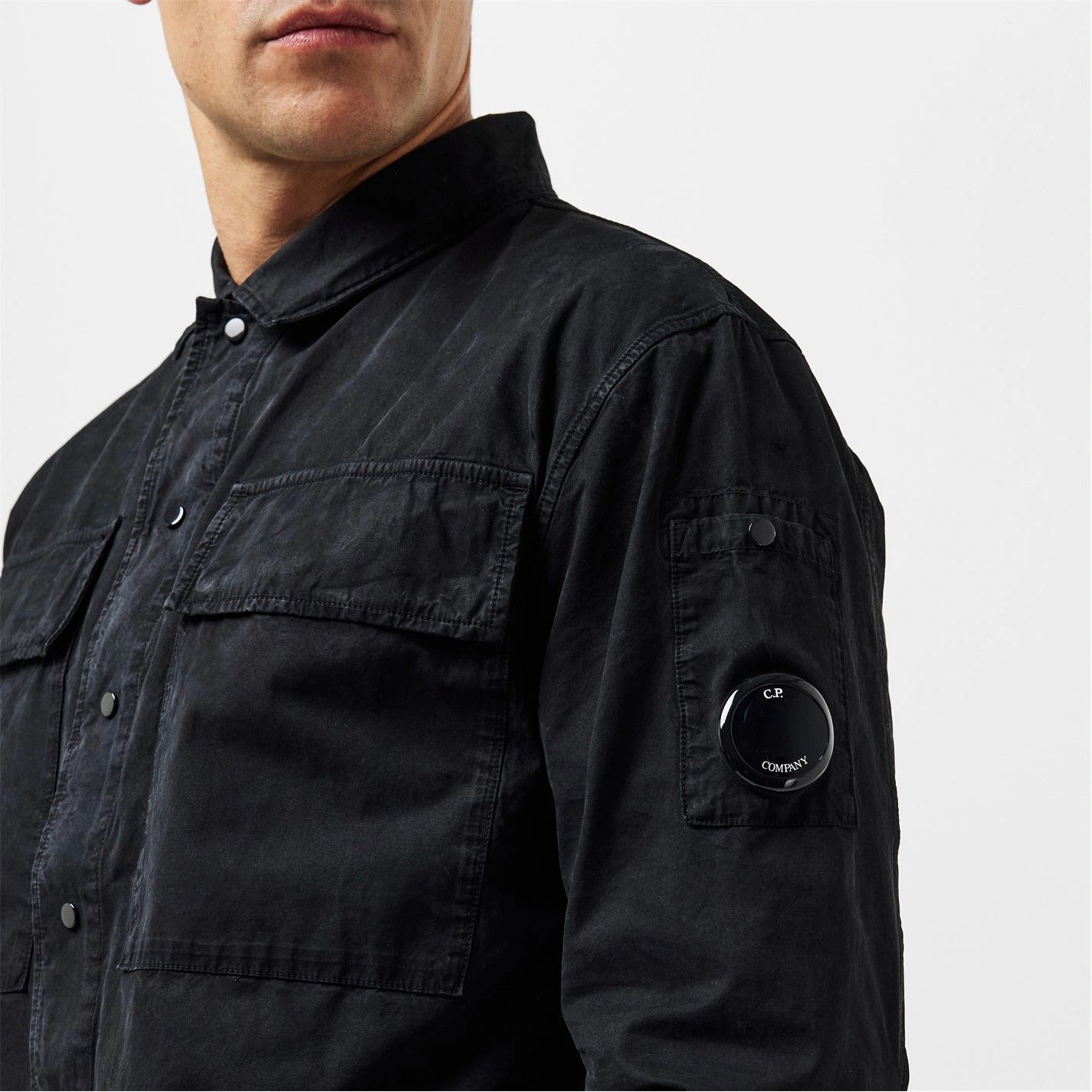 C.P. Company o1g2r1mq0426 Multi-Pocket Classic Fit Overshirt in Black Size US L / EU 52-54 / 3 - 5 Thumbnail