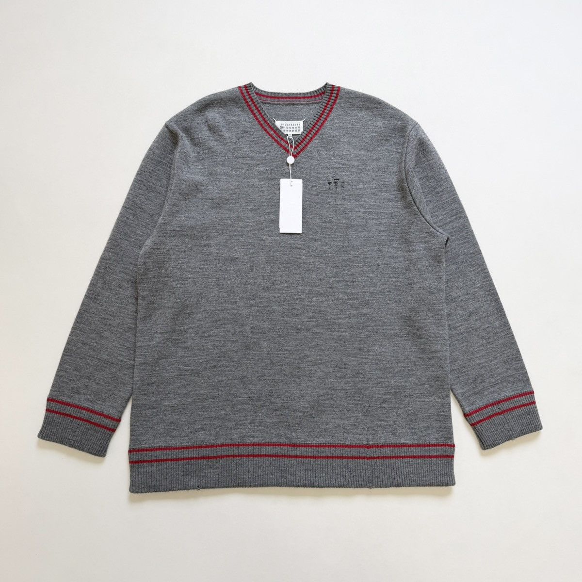 Maison Margiela A/W 20 ‘Distressed’ College Knit Sweater Size US XXL / EU 58 / 5 - 18 Thumbnail