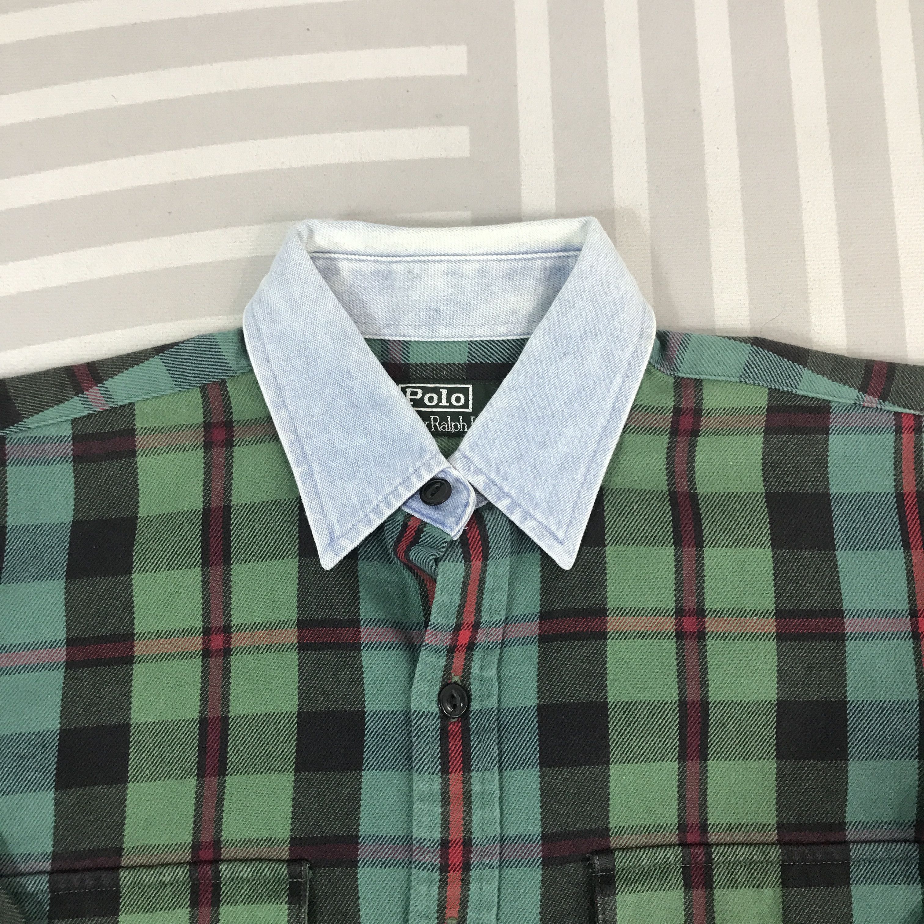 Polo Ralph Lauren × Vintage Vintage Polo Ralph Lauren Tartal Design Button up Shirt Size US M / EU 48-50 / 2 - 8 Thumbnail