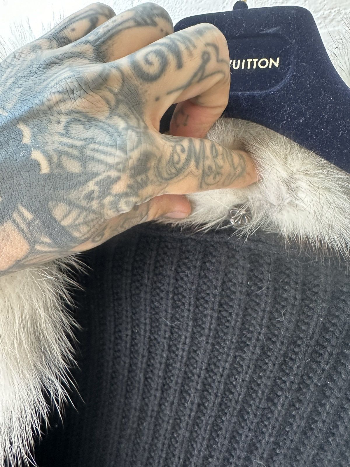 Chrome Hearts CHROME HEARTS RARE CASHMERE FOX !! Patch Jacket L XL Size US L / EU 52-54 / 3 - 12 Thumbnail