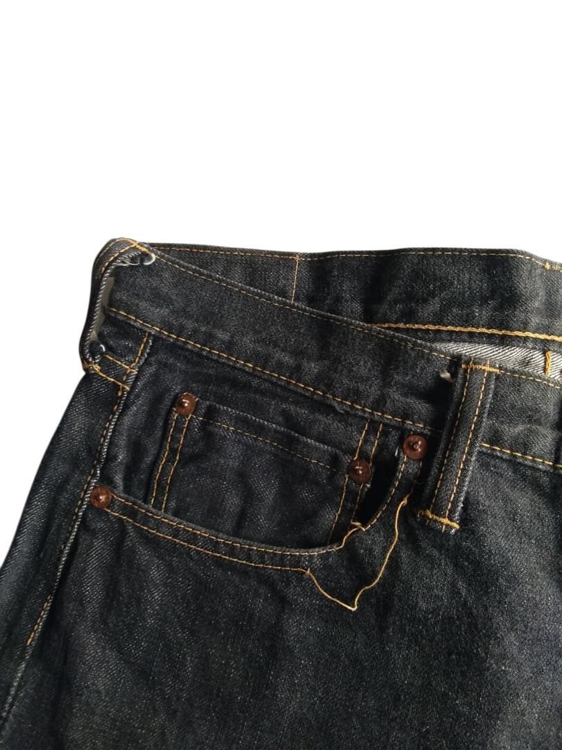 Kapital FAB FOUR 5109XX SELVEDGE SKULL BUTTON FLY RAW JAPANESE DENIM Size US 32 / EU 48 - 12 Thumbnail