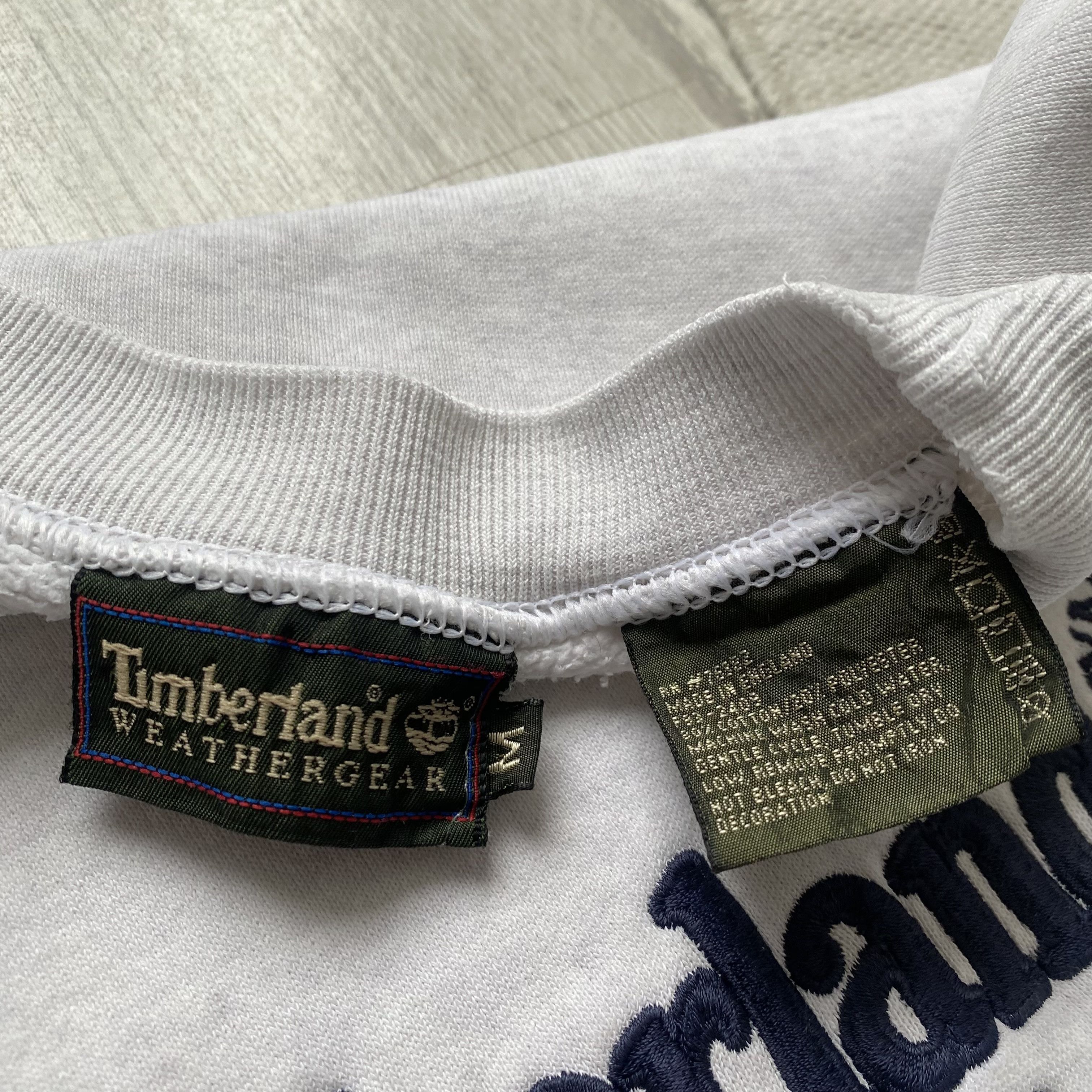 Timberland Vintage 90s Trashed Timberland Sweatshirt Centr Big Logo Size US M / EU 48-50 / 2 - 5 Thumbnail