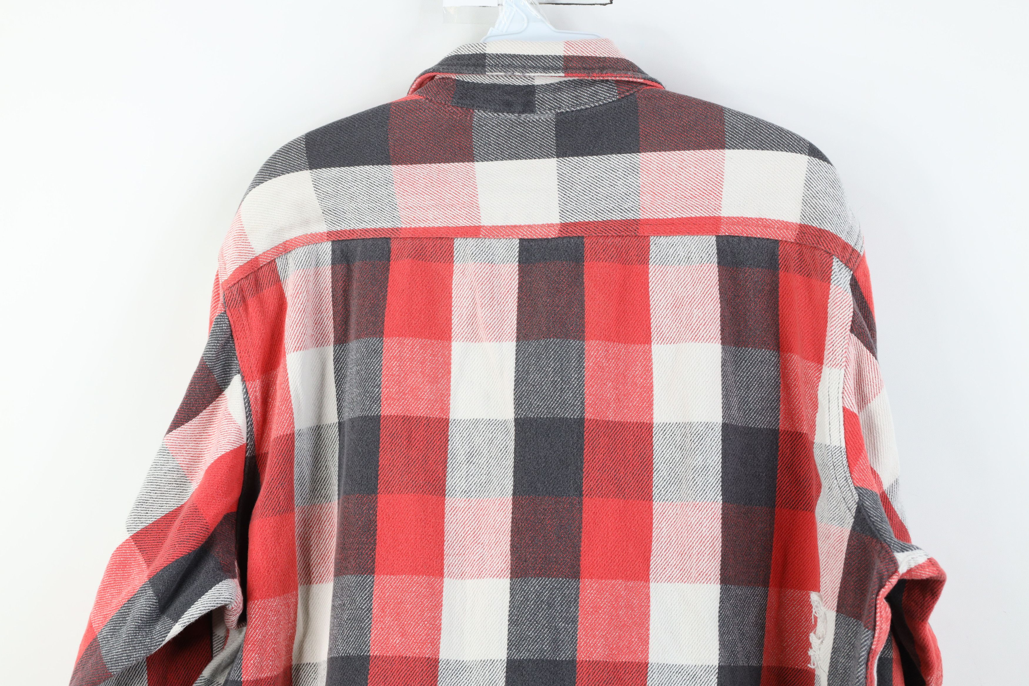 Vintage Vintage 90s Streetwear Heavyweight Button Shirt Plaid Size US XL / EU 56 / 4 - 14 Thumbnail