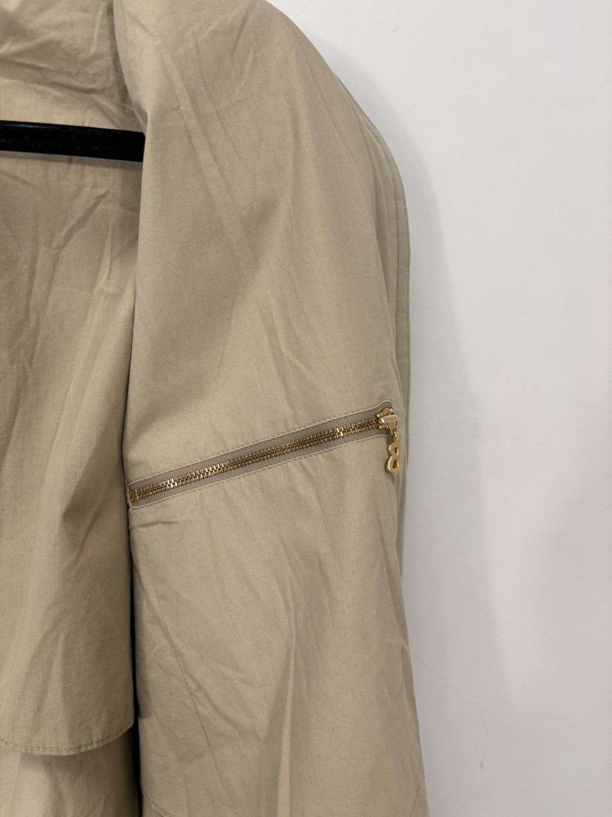 Bogner Bogner Women’s Beige Cotton Short Trench Coat Jacket Size XL / US 12-14 / IT 48-50 - 15 Thumbnail
