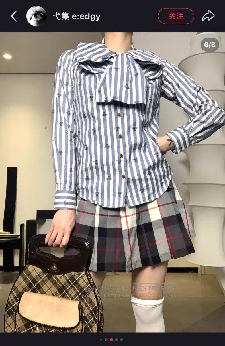 Vivienne Westwood Vivienne Westwood Striped shirt long-sleeved shirt bow tie Size M / US 6-8 / IT 42-44 - 8 Thumbnail