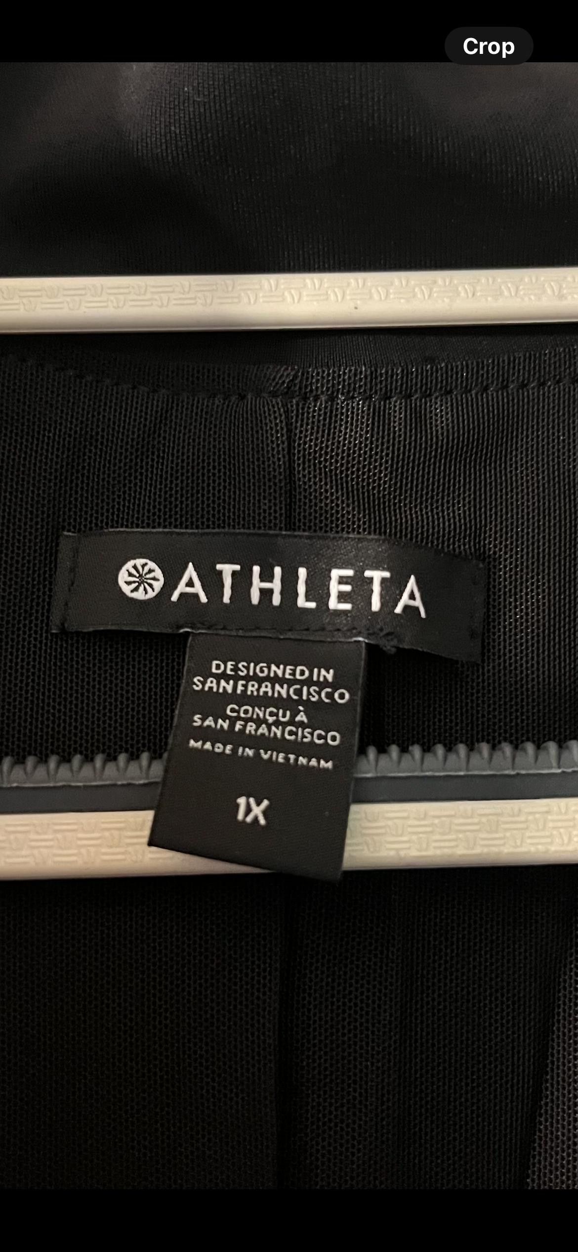 Designer Athleta Zip-Up Black Midi Dress - 1X Size XXL / US 16-18 / IT 52-54 - 3 Thumbnail