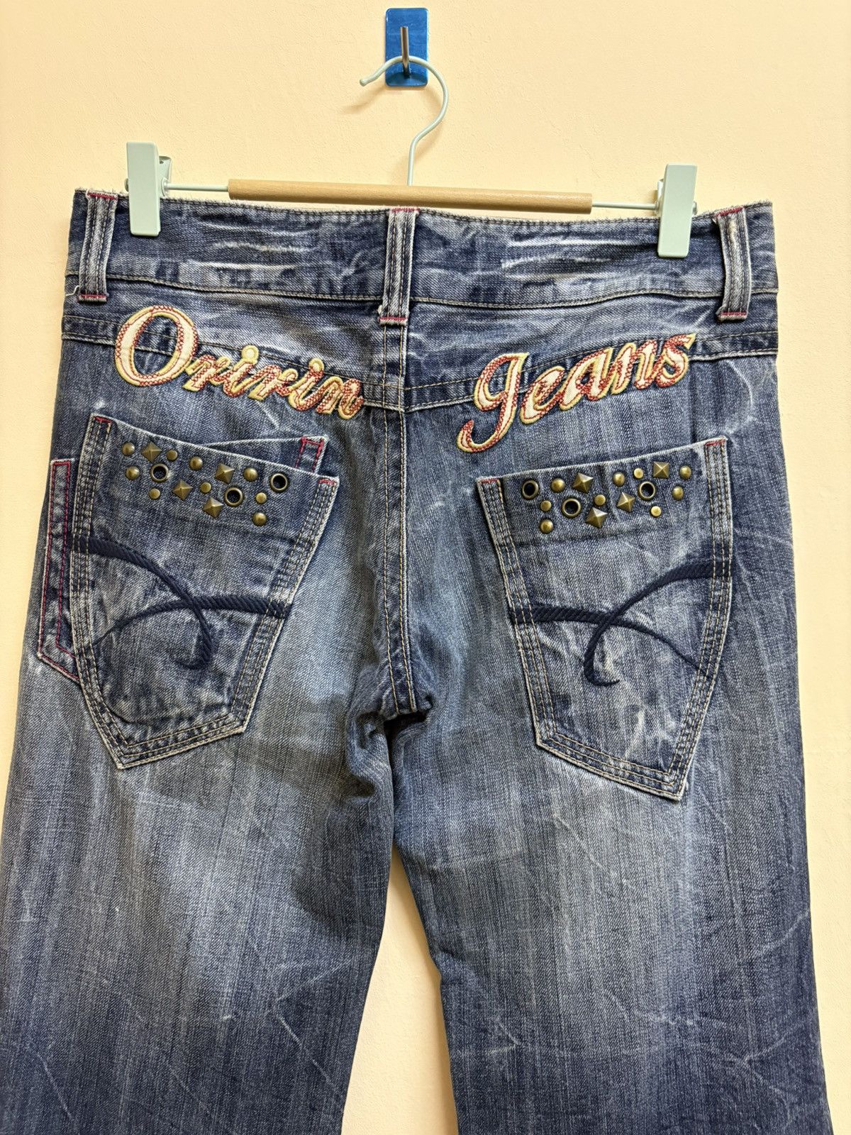 If Six Was Nine × Japanese Brand Vintage Y2k Oririn Jeans Spell Out Poem Flared Jeans Size US 32 / EU 48 - 3 Thumbnail