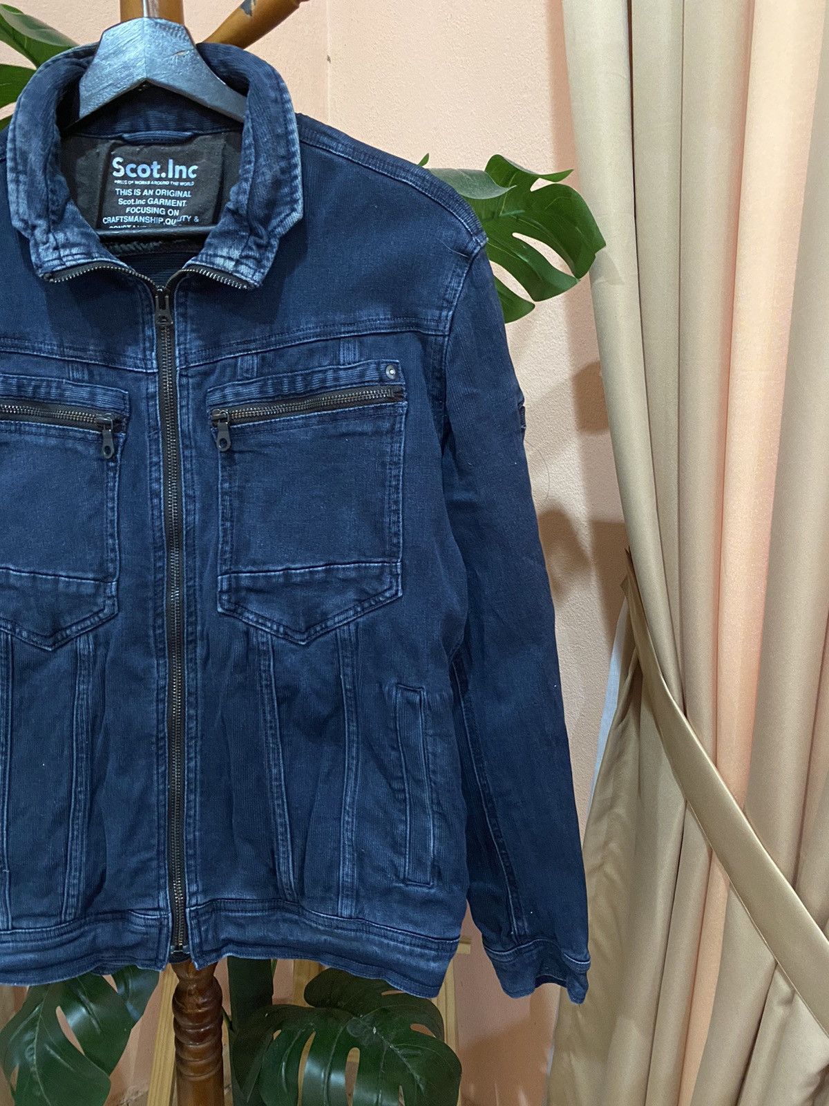 Other Scot.Inc Blue Denim Utility Jacket – Vintage Workwear Size US S / EU 44-46 / 1 - 7 Thumbnail