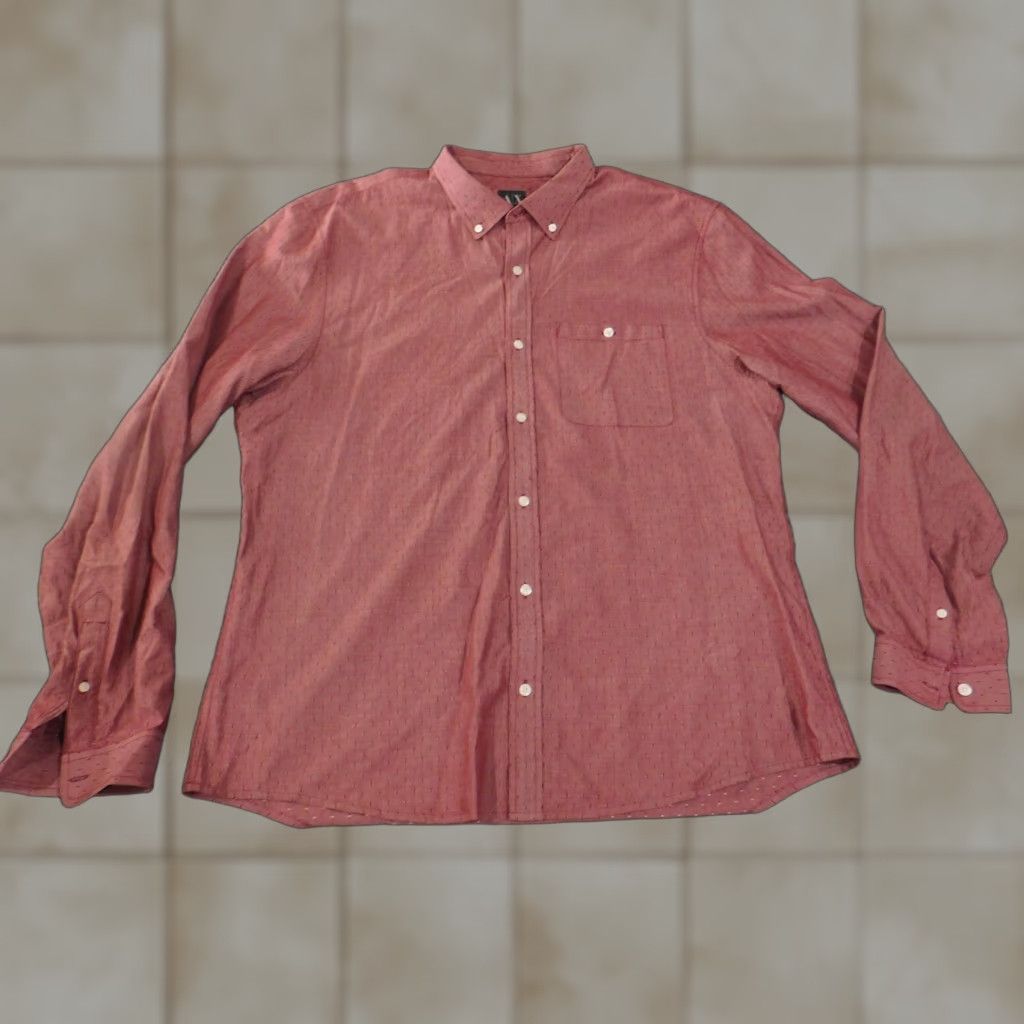 Armani Exchange Armani Exchange Shirt Men 2XL Slim Red Geometric Button-Up Casual Designer Mens Size US XXL / EU 58 / 5 - 1 Thumbnail