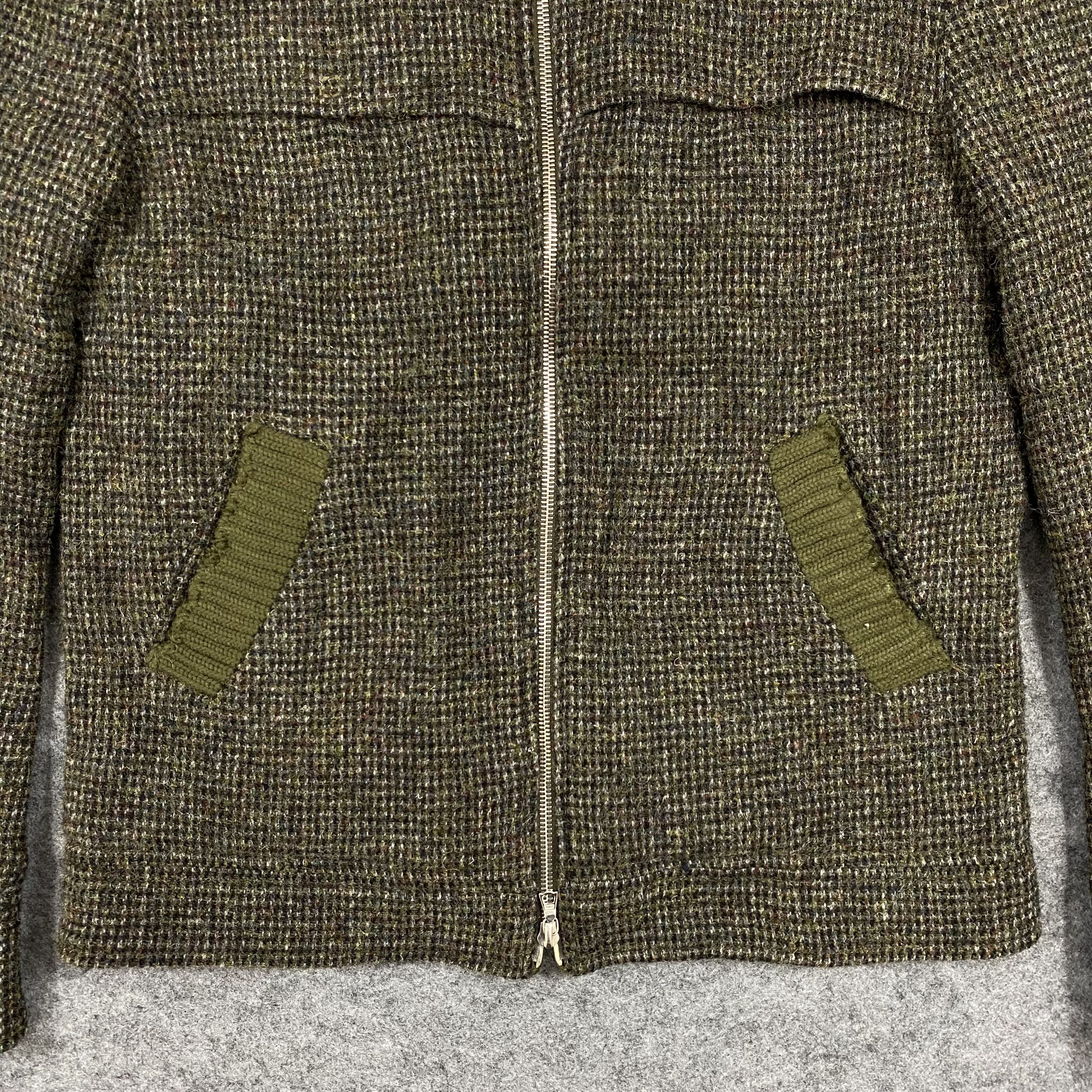 Harris Tweed BLUE WORK TOMORROWLAND Harris Tweed Wool Bomber Jacket-J551 Size US M / EU 48-50 / 2 - 6 Thumbnail
