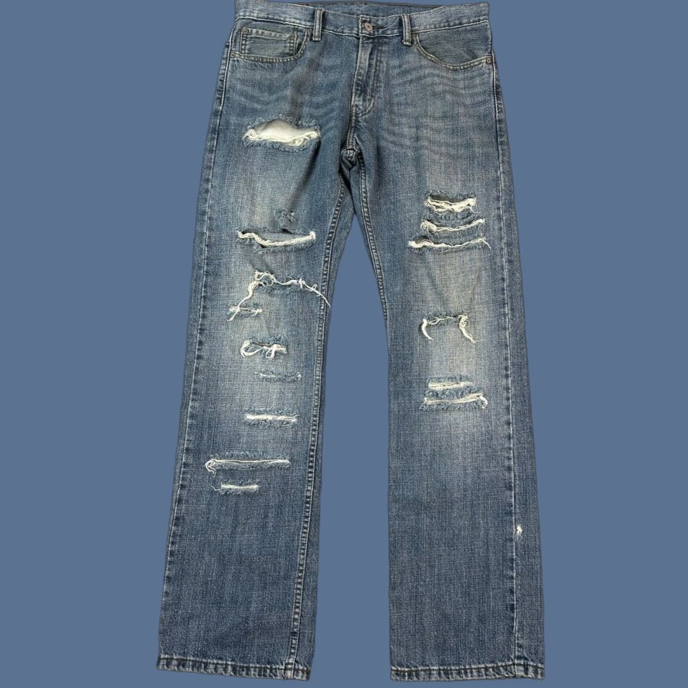 Levi's Levis Jeans Mens 34x34 Medium Wash Denim Straight Fit Distressed Casual Size US 34 / EU 50 - 1 Thumbnail