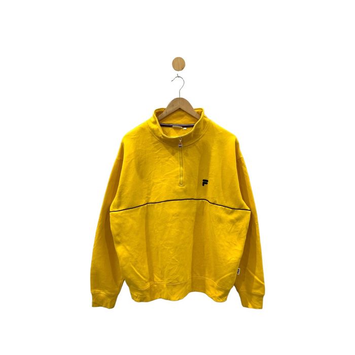 Yellow cheap fila sweater