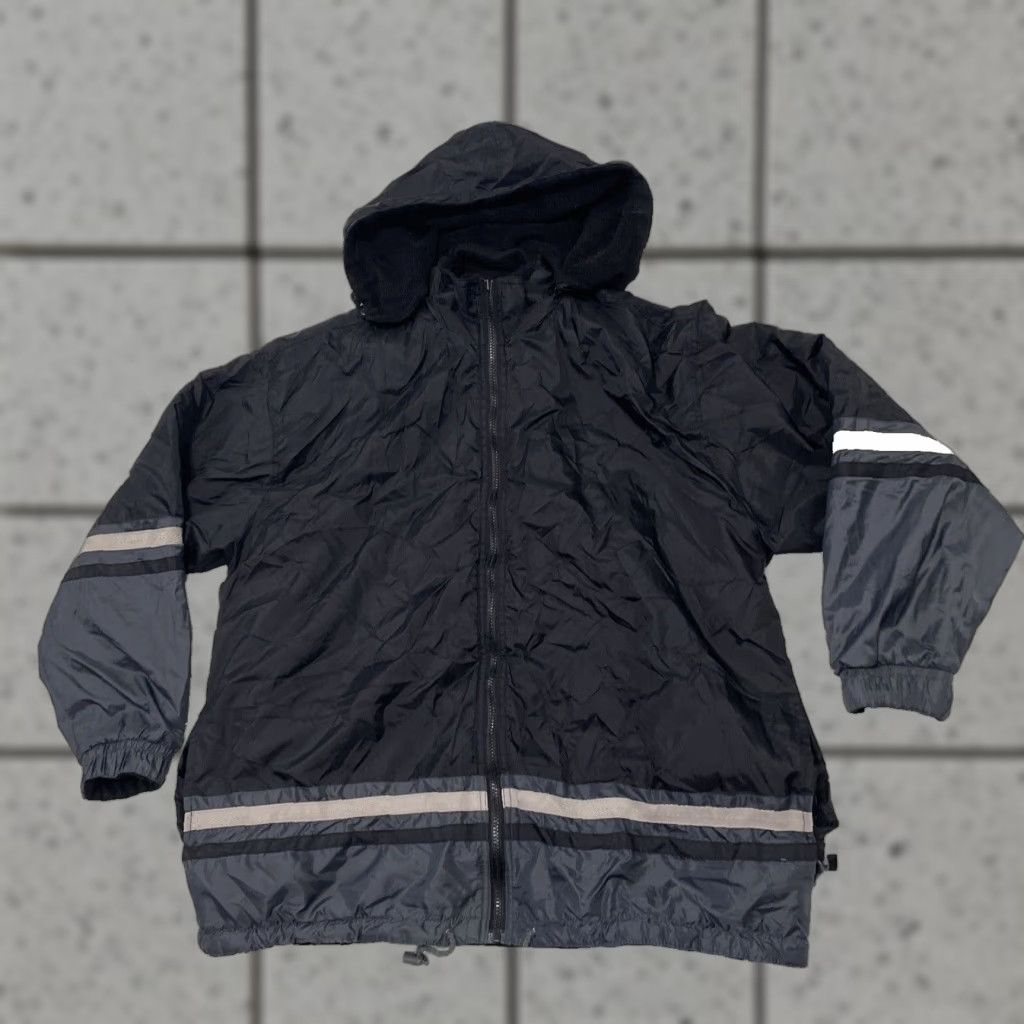 Vintage VINTAGE XNT Jacket Men L Zip Hood Black Geometric Cut Sew Fleece Lined Ski Anorak Nylon Softshell Insulated Regular Size XNT Mens Size US L / EU 52-54 / 3 - 1 Thumbnail
