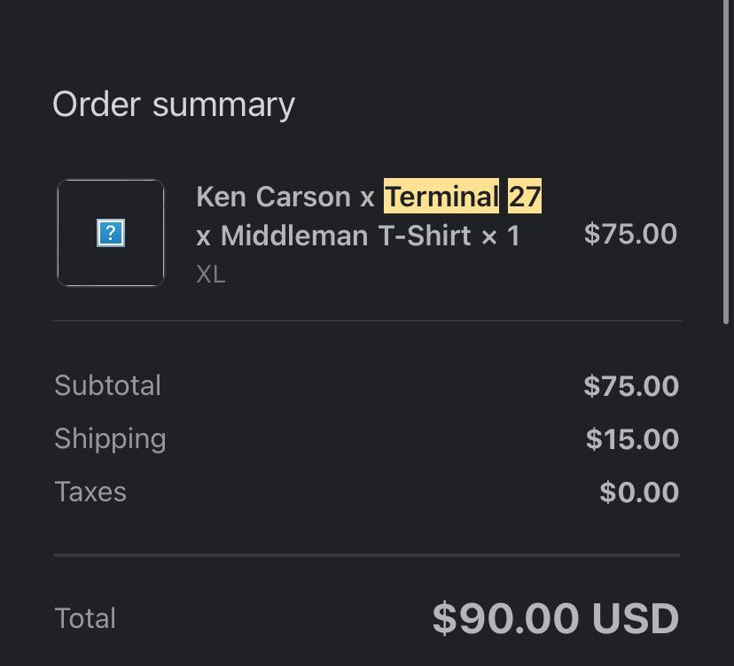 Ken Carson [RARE] Ken Carson x Terminal 27 x Middleman T-Shirt Size US XL / EU 56 / 4 - 4 Thumbnail