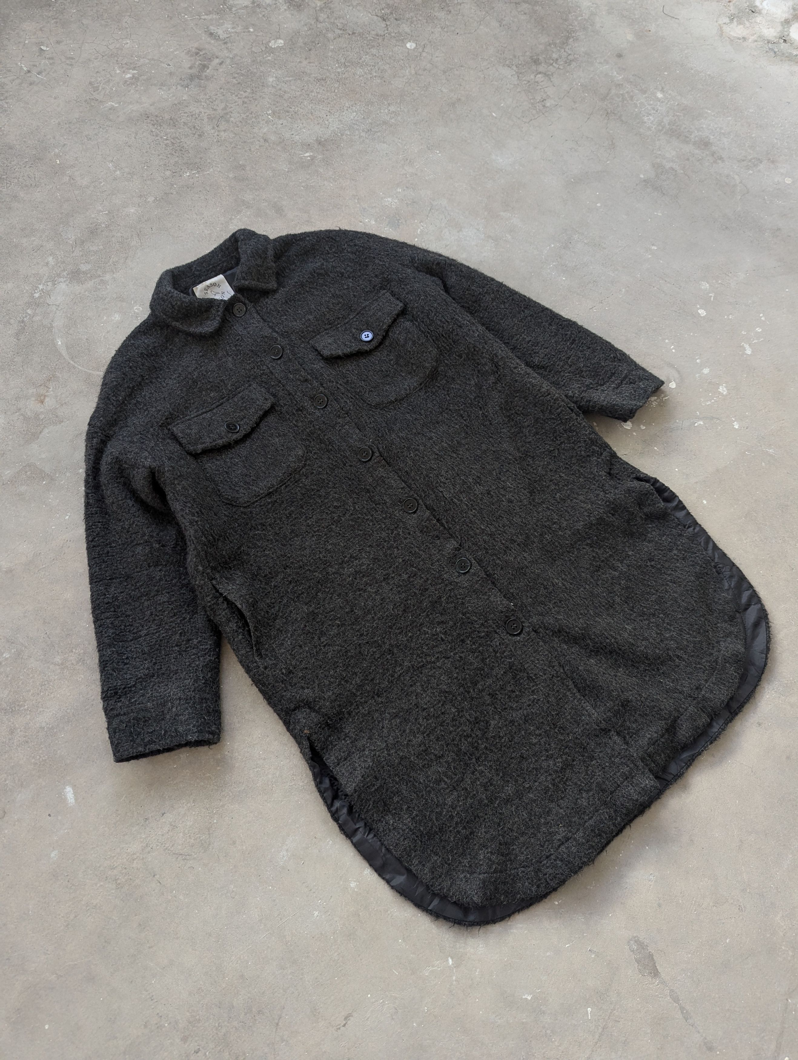 Japanese Brand × Vintage Vintage Wool Mohair Down Jacket Black by Season Reason Size M / US 6-8 / IT 42-44 - 3 Thumbnail