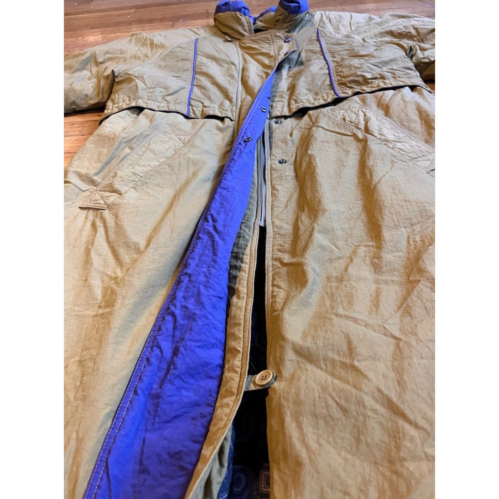 Vintage VINTAGE Cyclone Winter Club D’Hiver Long Ski Jacket Women’s 14 Gold 90s Size XL / US 12-14 / IT 48-50 - 5 Thumbnail