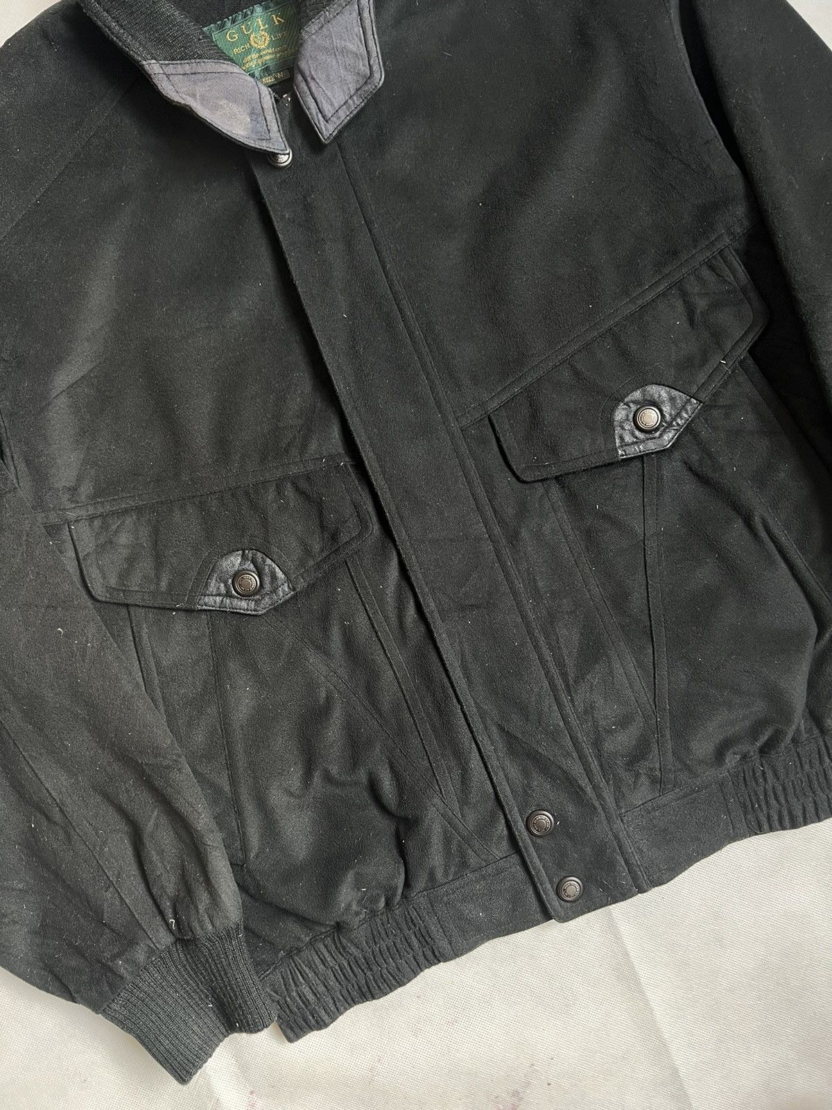 Vintage Vintage Gulk Wool Black Japanese Bomber Jacket Size US M / EU 48-50 / 2 - 5 Thumbnail