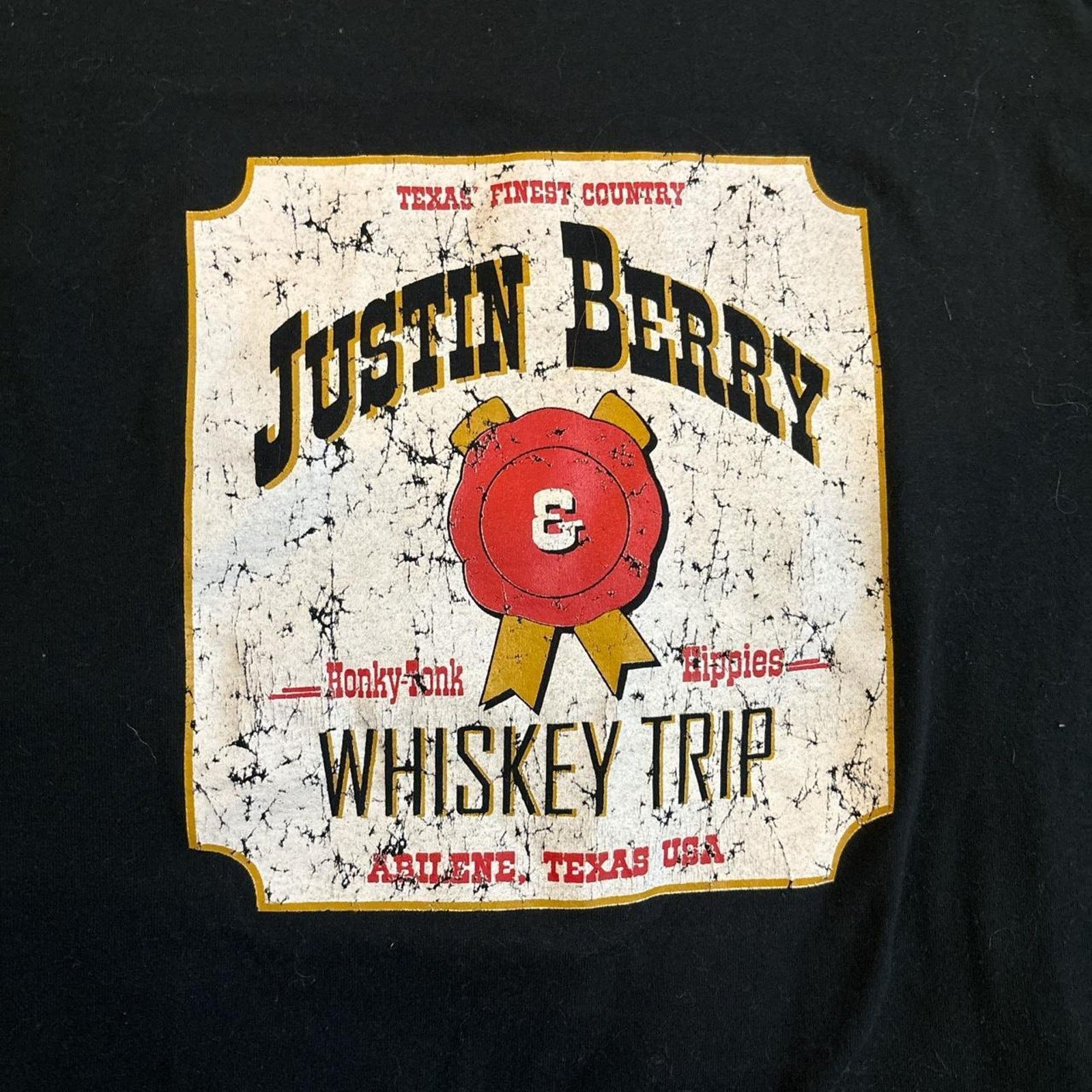 Jerzees Men's Black Justin Berry Whiskey Trip Graphic Tee Size US S / EU 44-46 / 1 - 4 Thumbnail